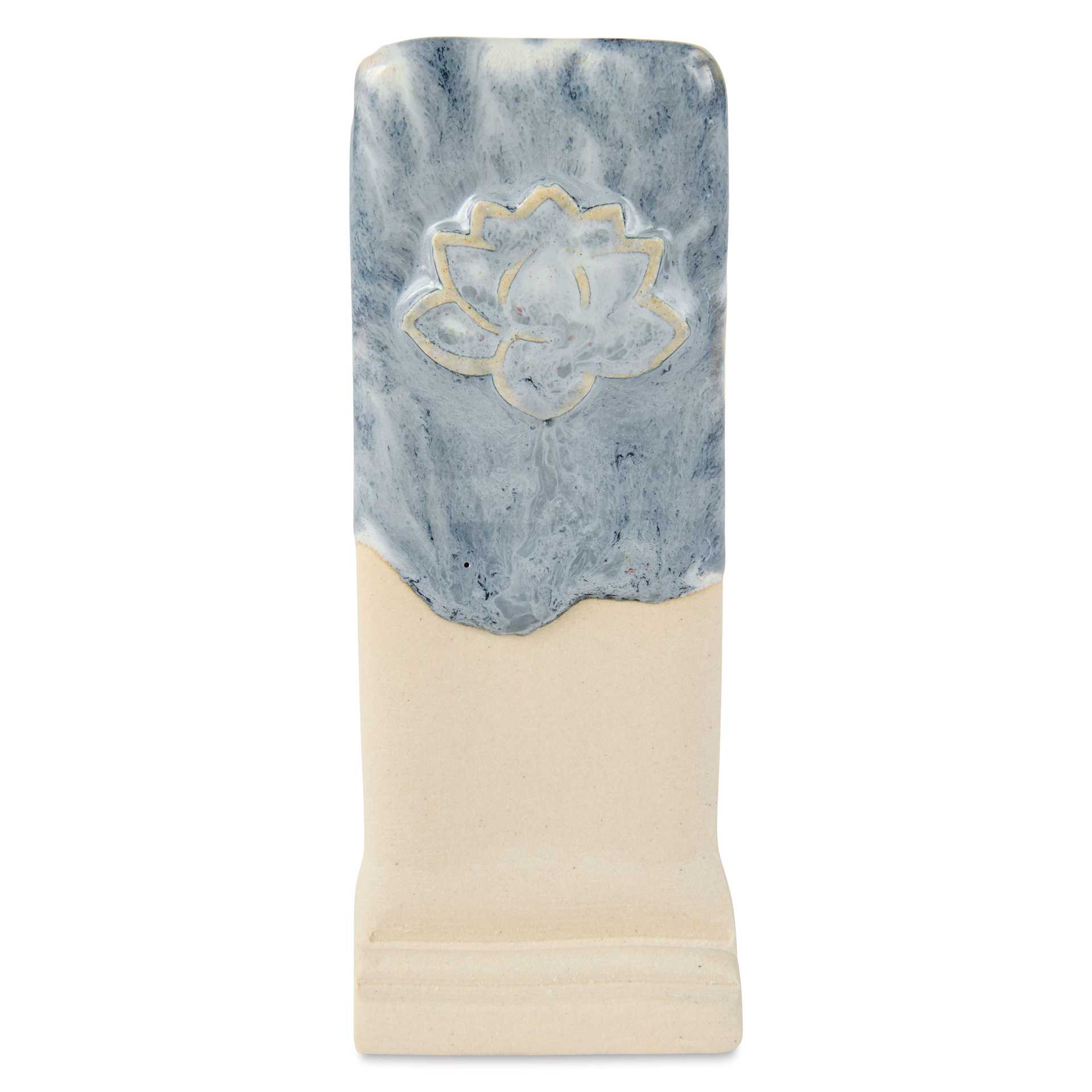 Speedball Mid-Fire Glaze - Nightshade applied overtop Vanilla Flux