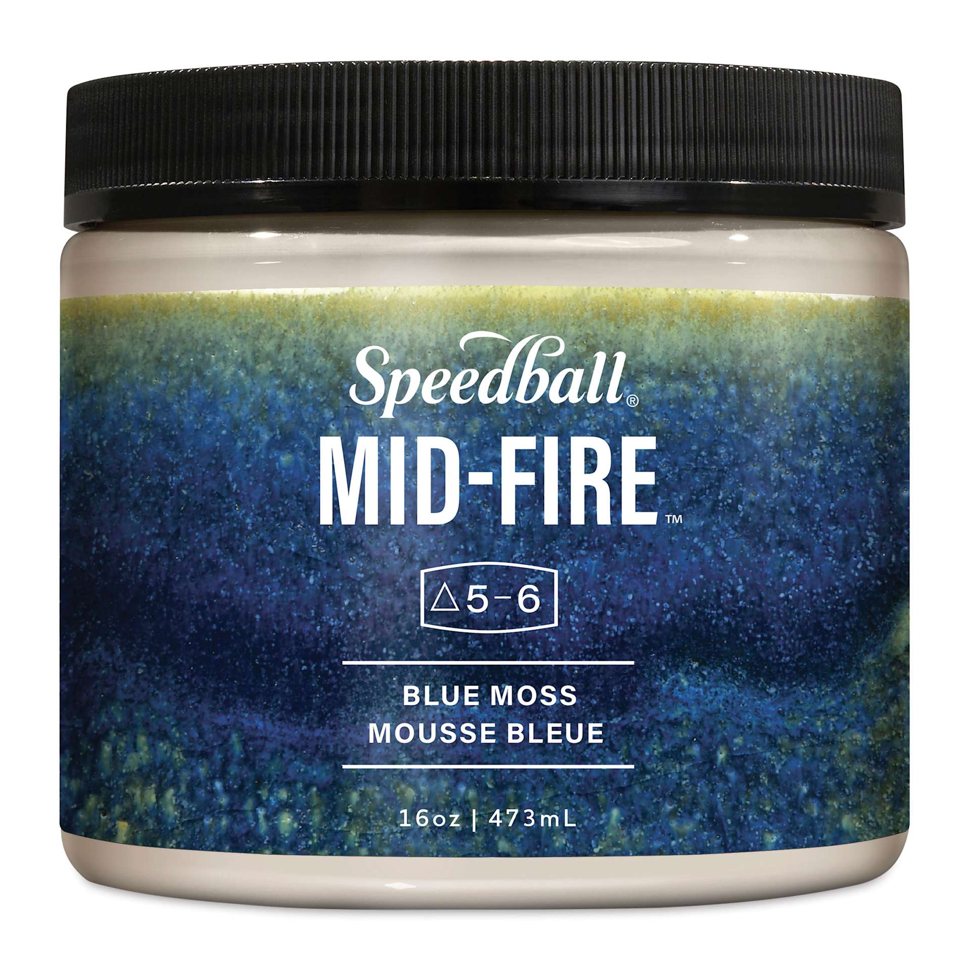 Speedball Mid-Fire Glaze - Blue Moss, 16 oz containers