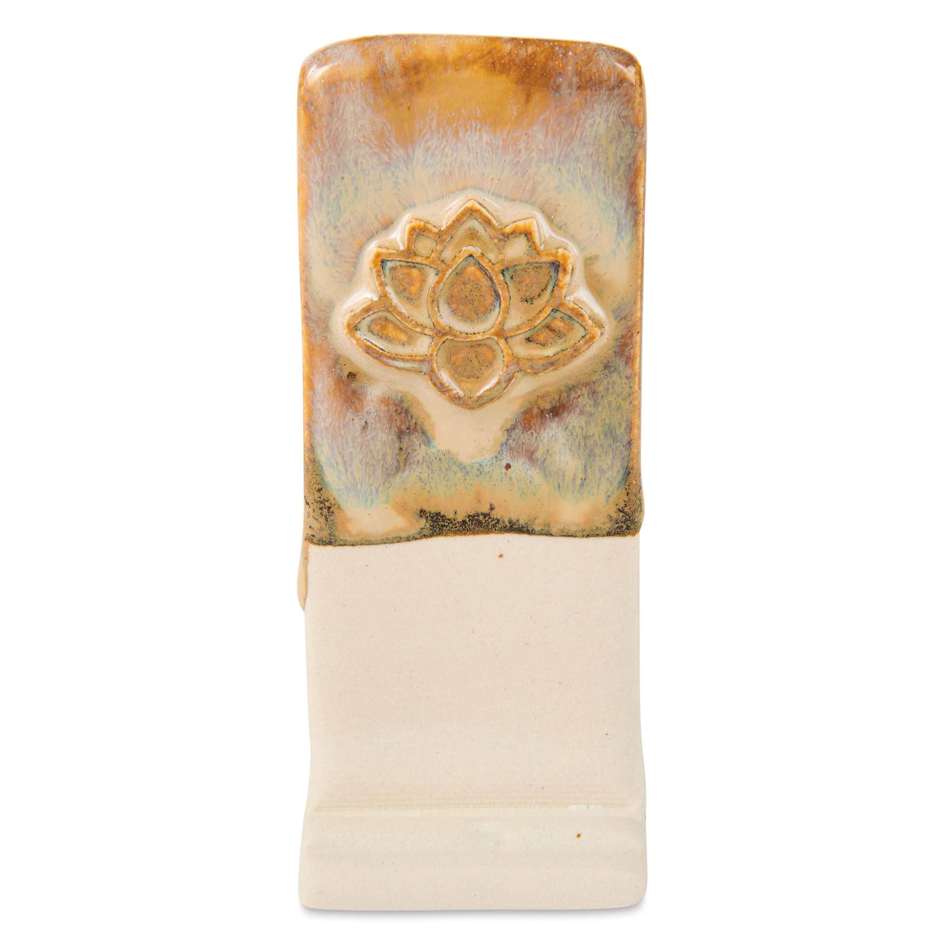 Speedball Mid-Fire Glaze - Cocoa Flux applied beneath Cocoa Flux