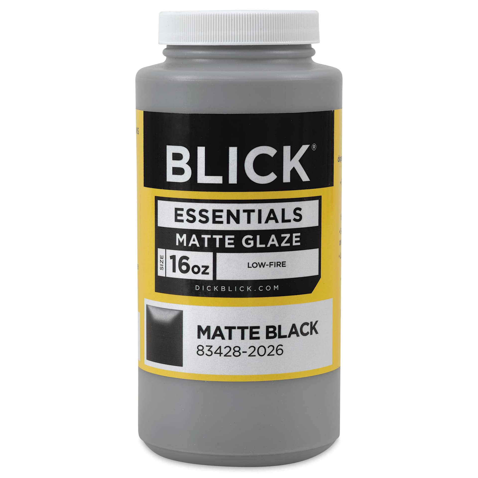 Blick Essentials Matte Glaze - Black, 16 oz (Pint)