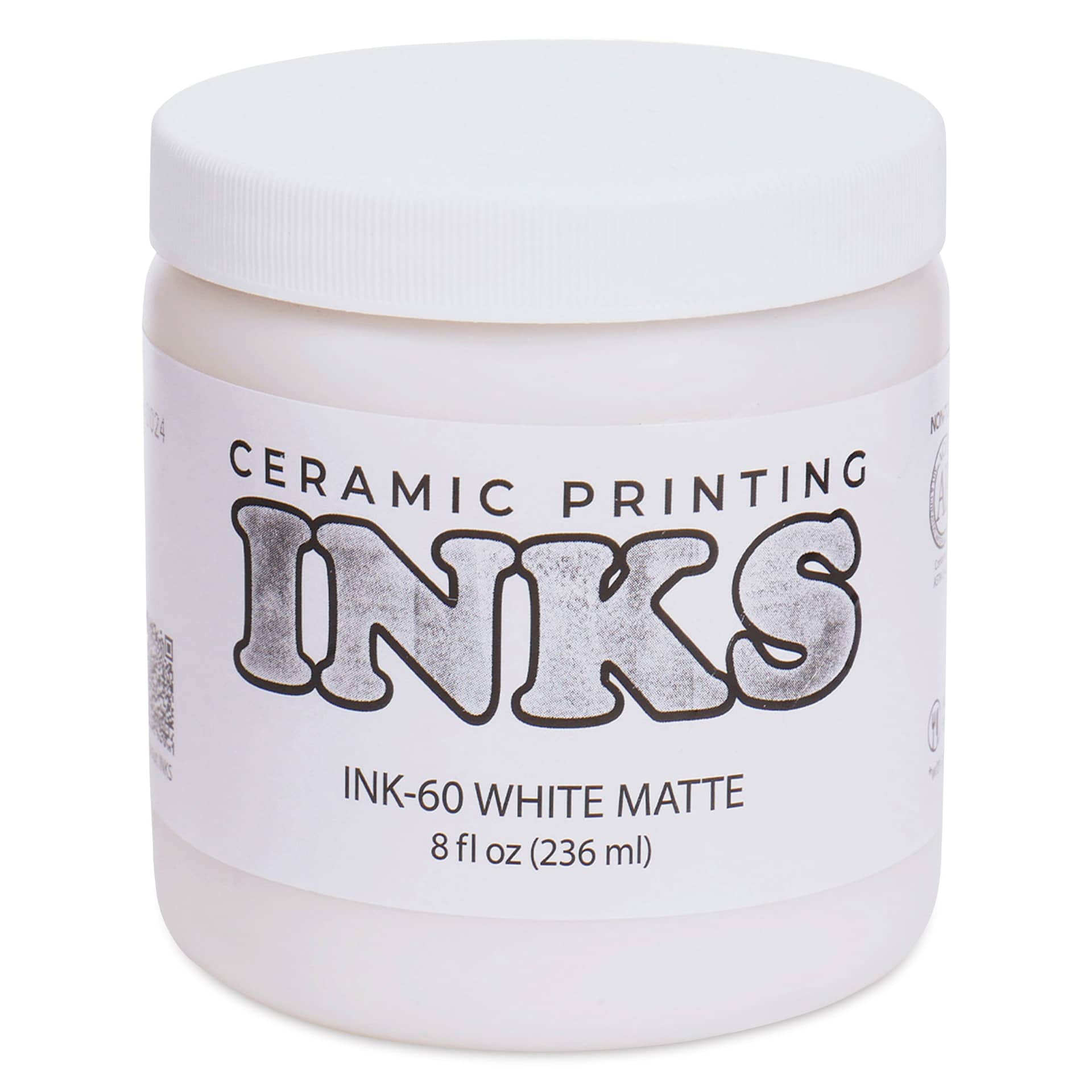 Amaco Ceramic Printing Ink - Turquoise Blue, 8 oz front of jar