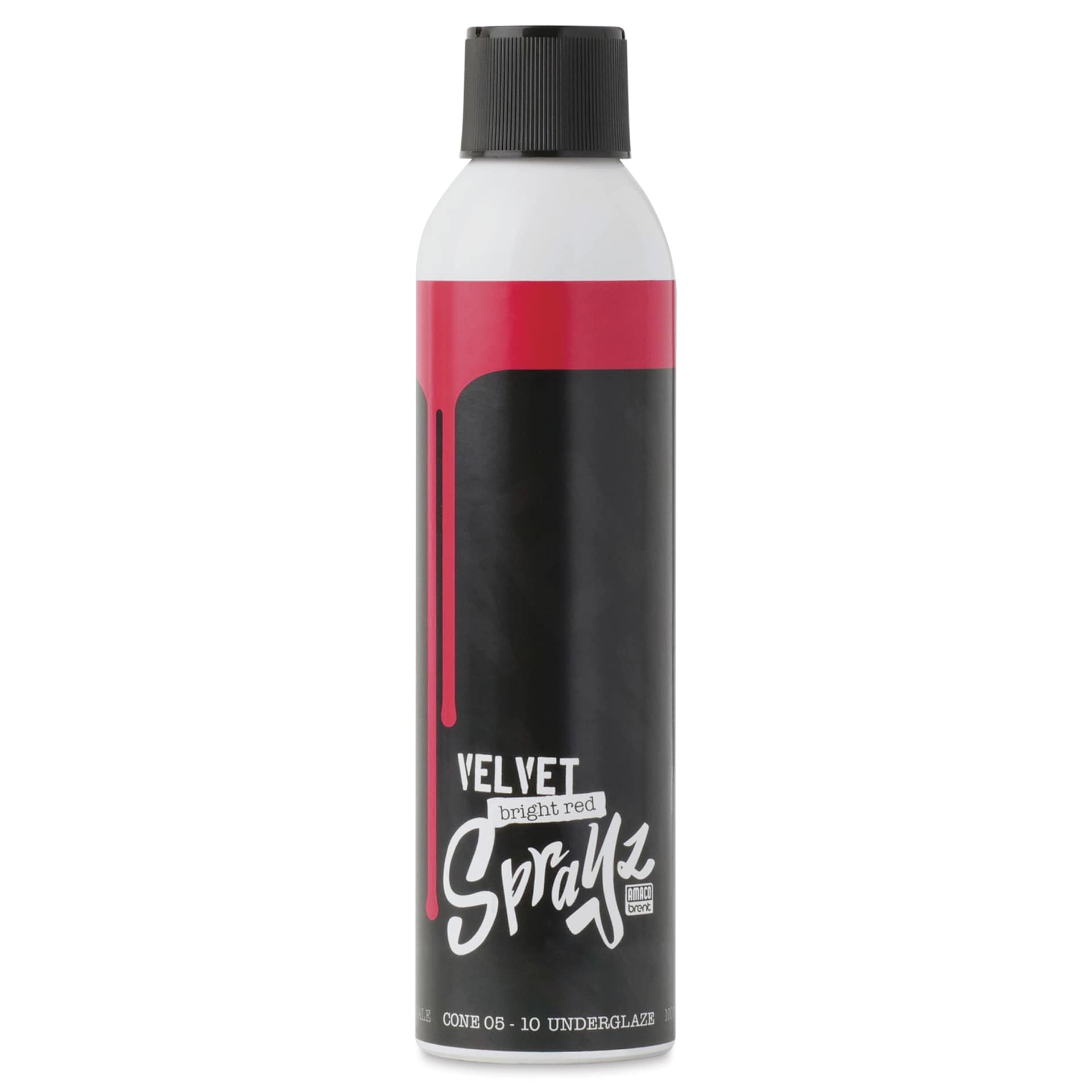 Amaco Velvet Sprayz Underglaze - Bright Red, 10 oz - front
