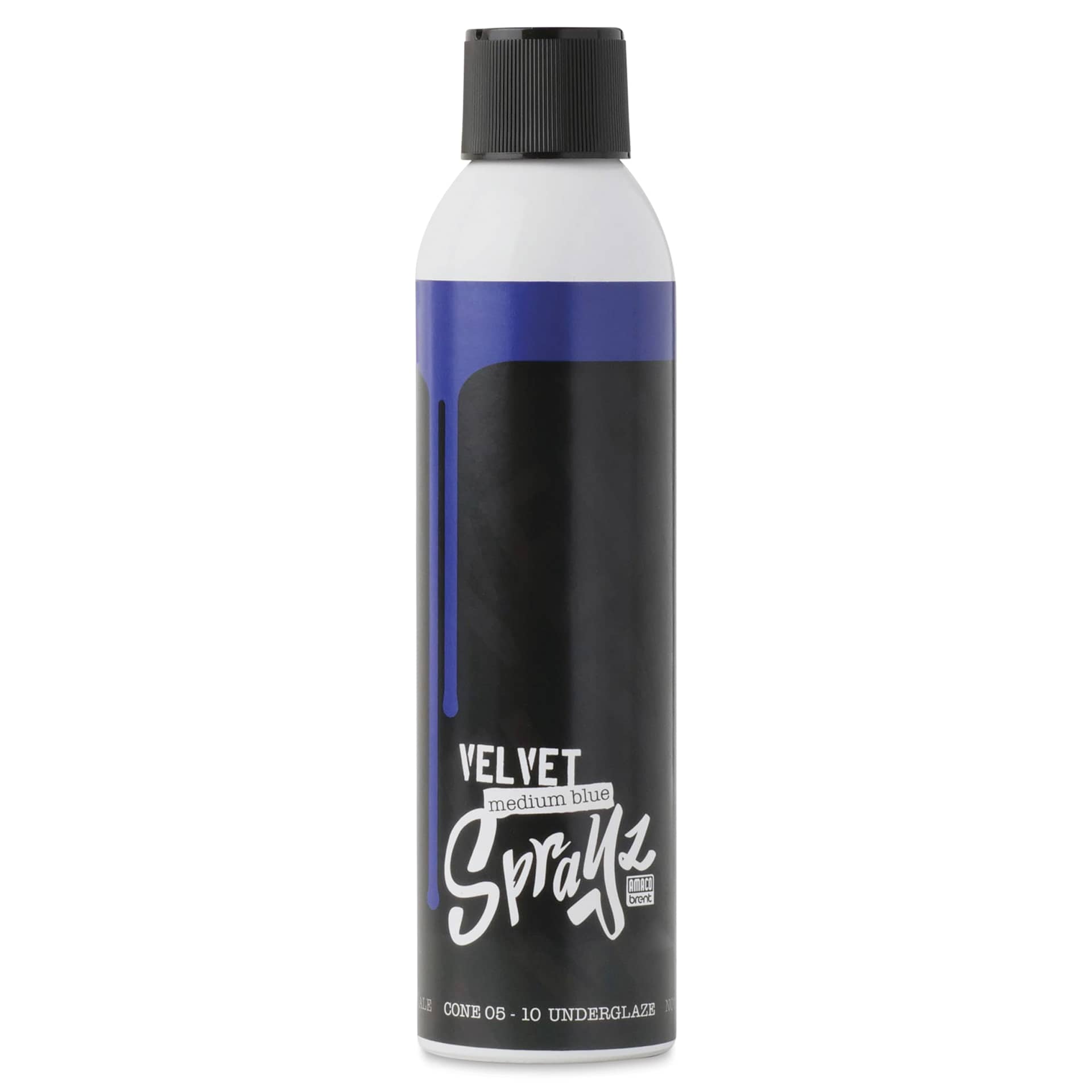 Amaco Velvet Sprayz Underglaze - Medium Blue, 10 oz - front