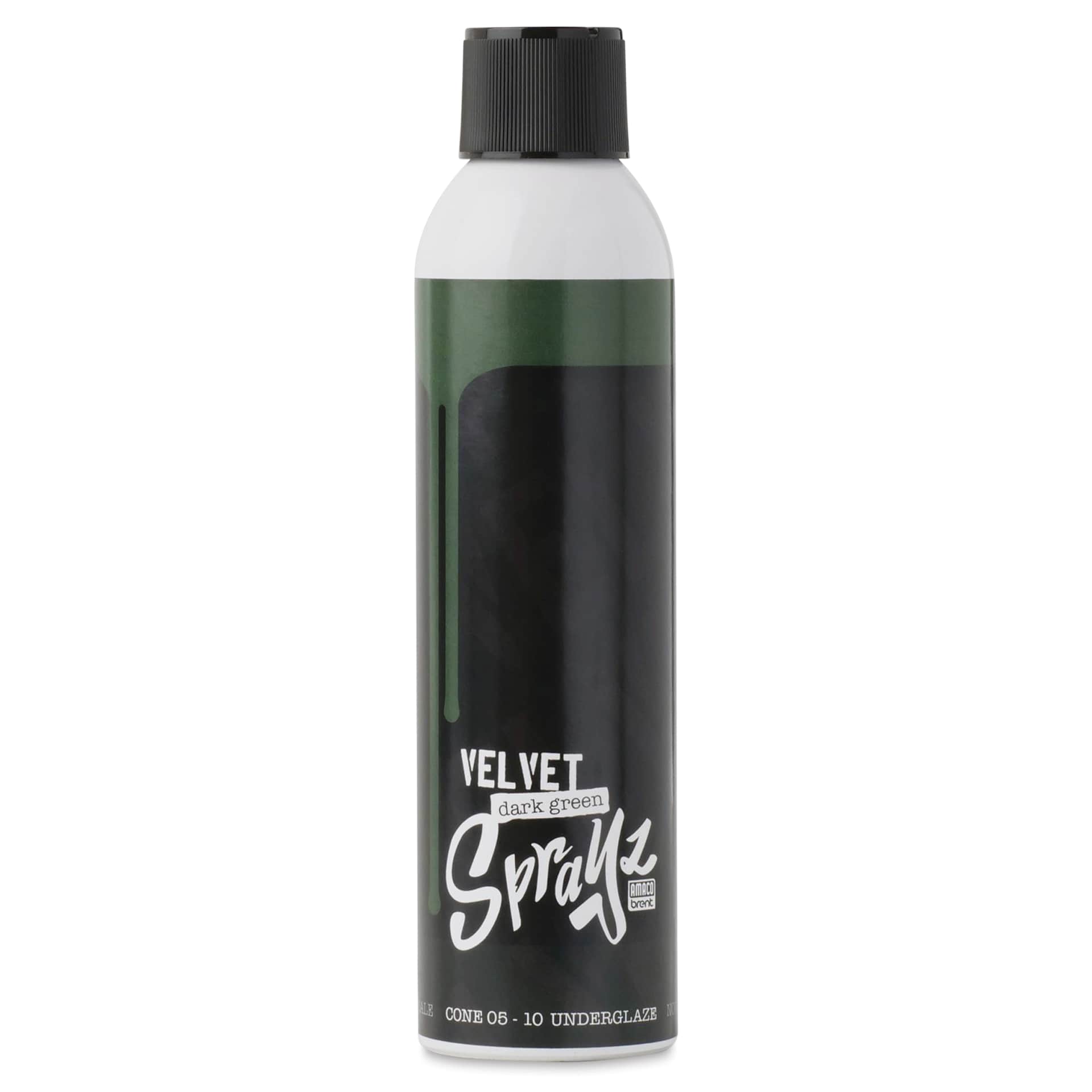 Amaco Velvet Sprayz Underglaze - Dark Green, 10 oz - front