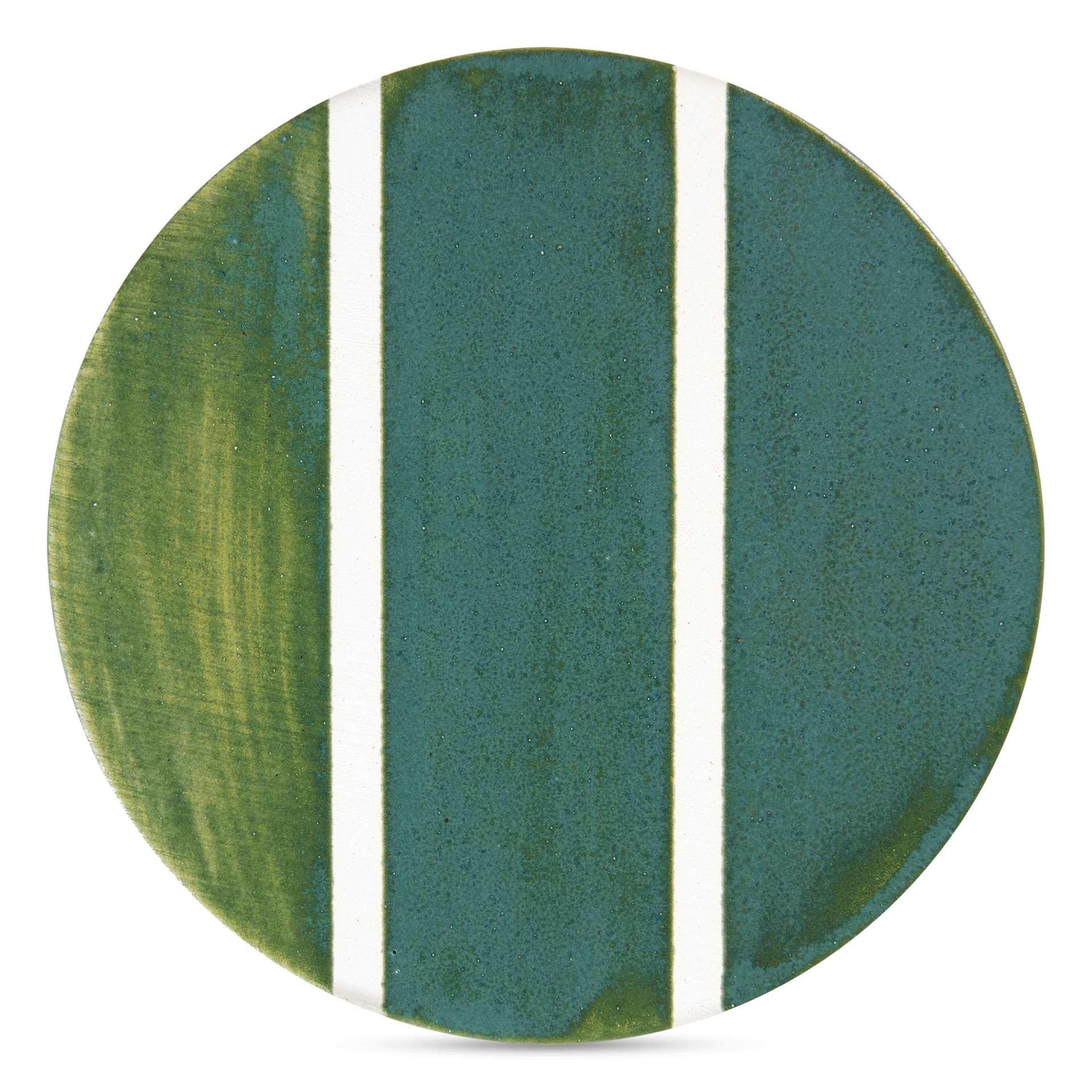 Speedball Studio Plus Glaze - Aventurine, 2 oz one, two, and three coat comparison
