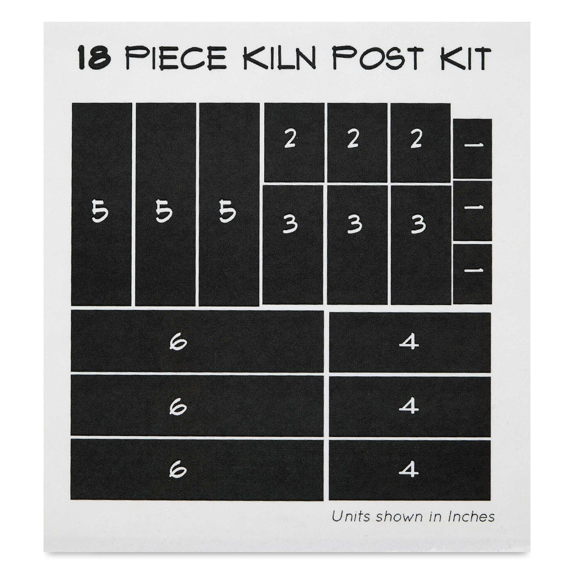 The Ceramic Shop Kiln Post Kit - Set of 18, 1.5" Posts included contents