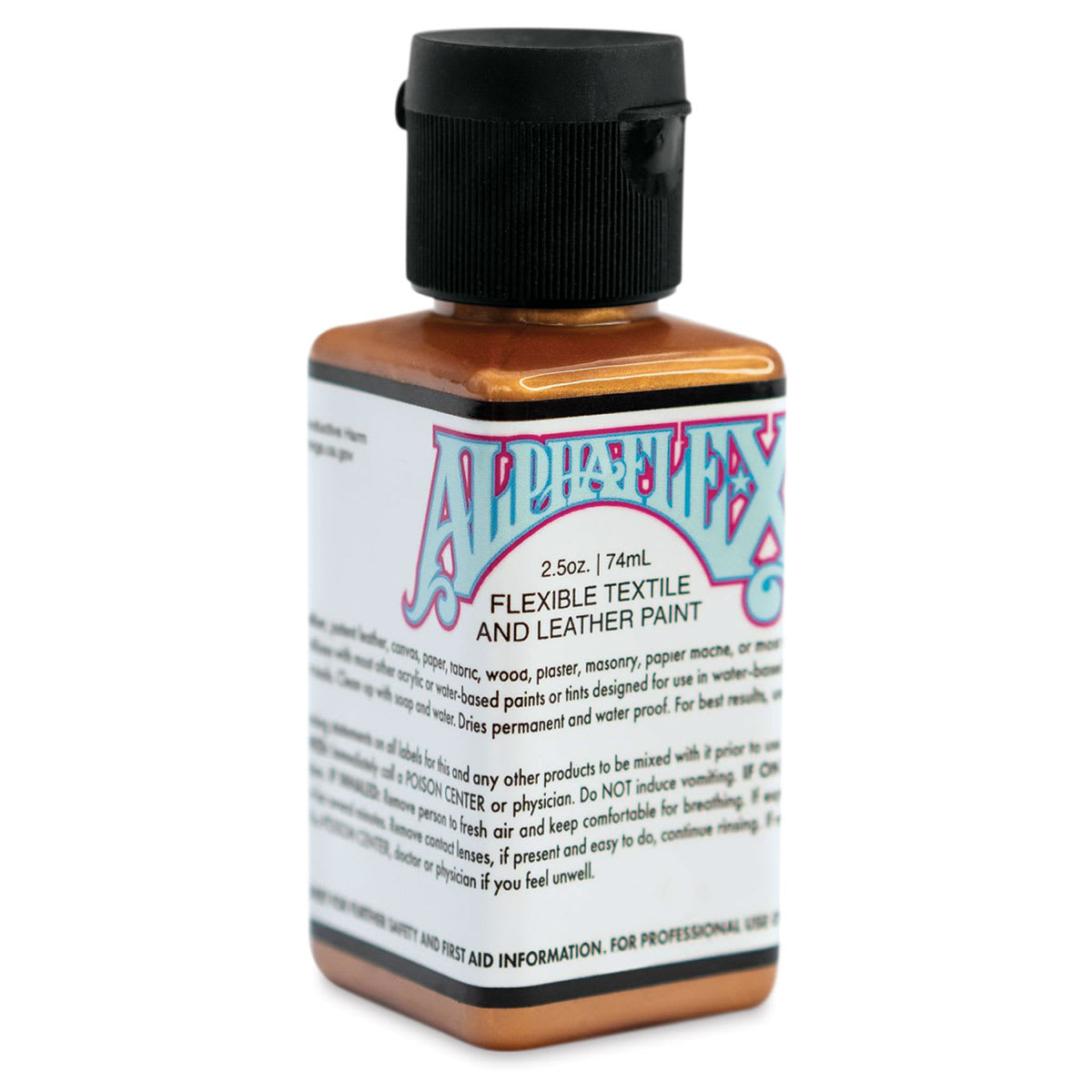 Alpha6 AlphaFlex Textile and Leather Paint - Metallic Bronze, 74 ml, Bottle