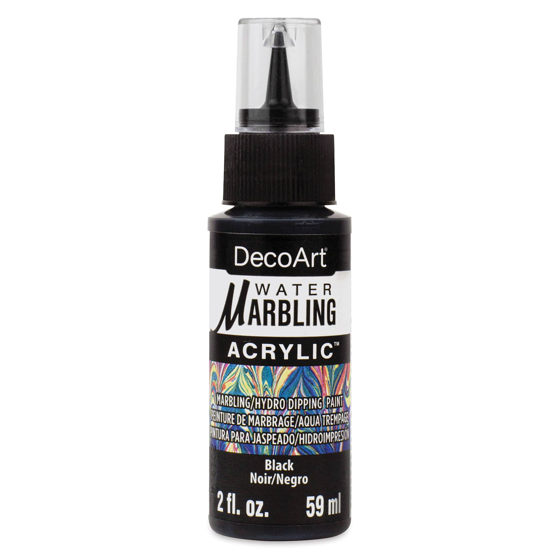 DecoArt Water Marbling Acrylic Paint - Black, 2 oz