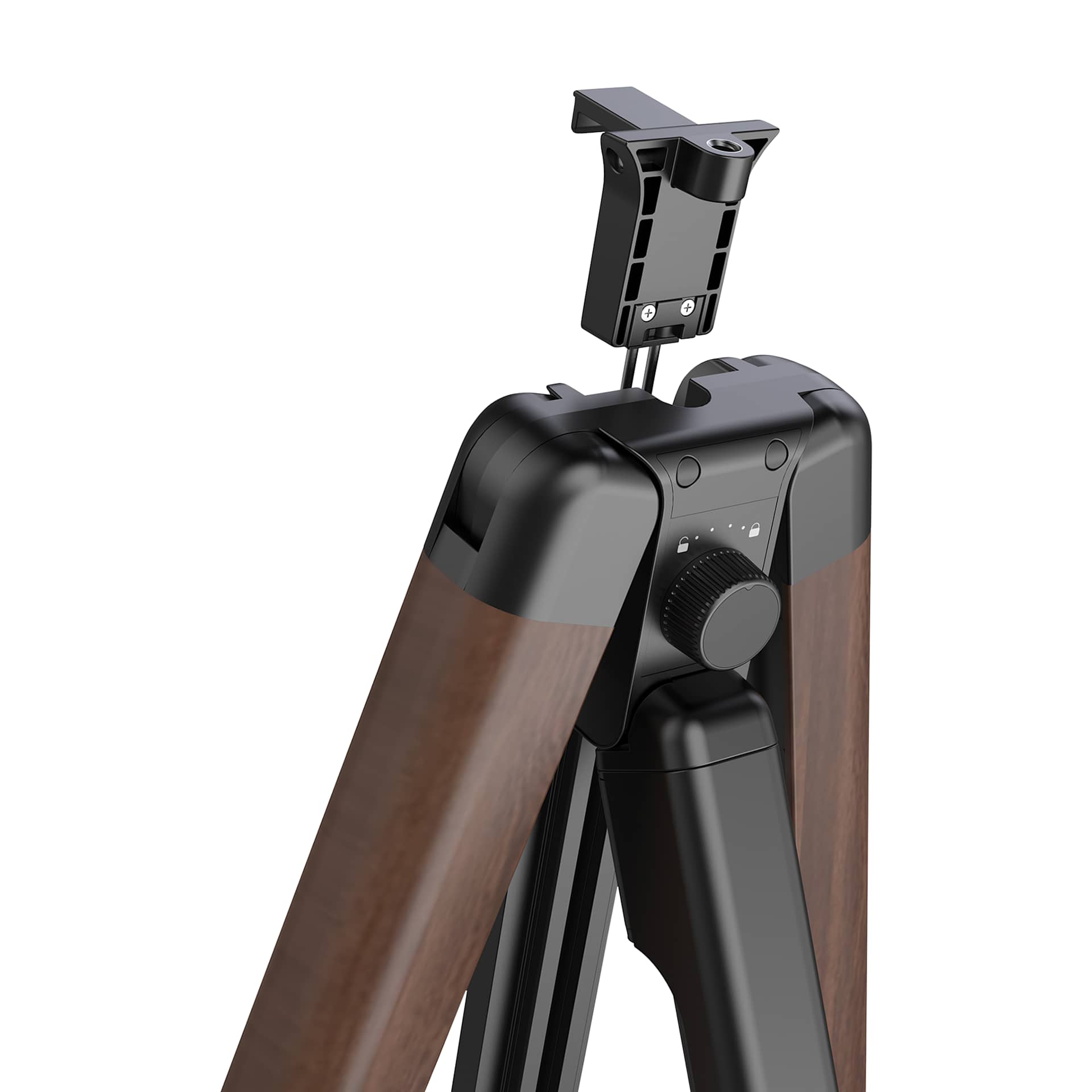 KraftGeek Easel - Walnut, back of easel