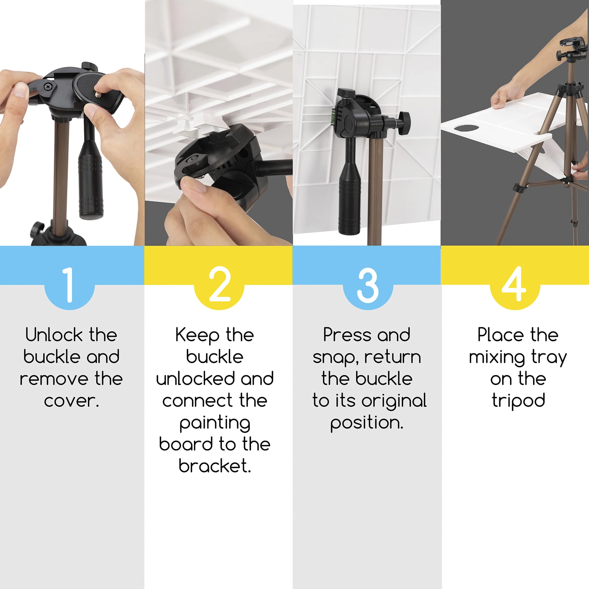 Meeden Watercolor Plein Air Easel - set-up steps