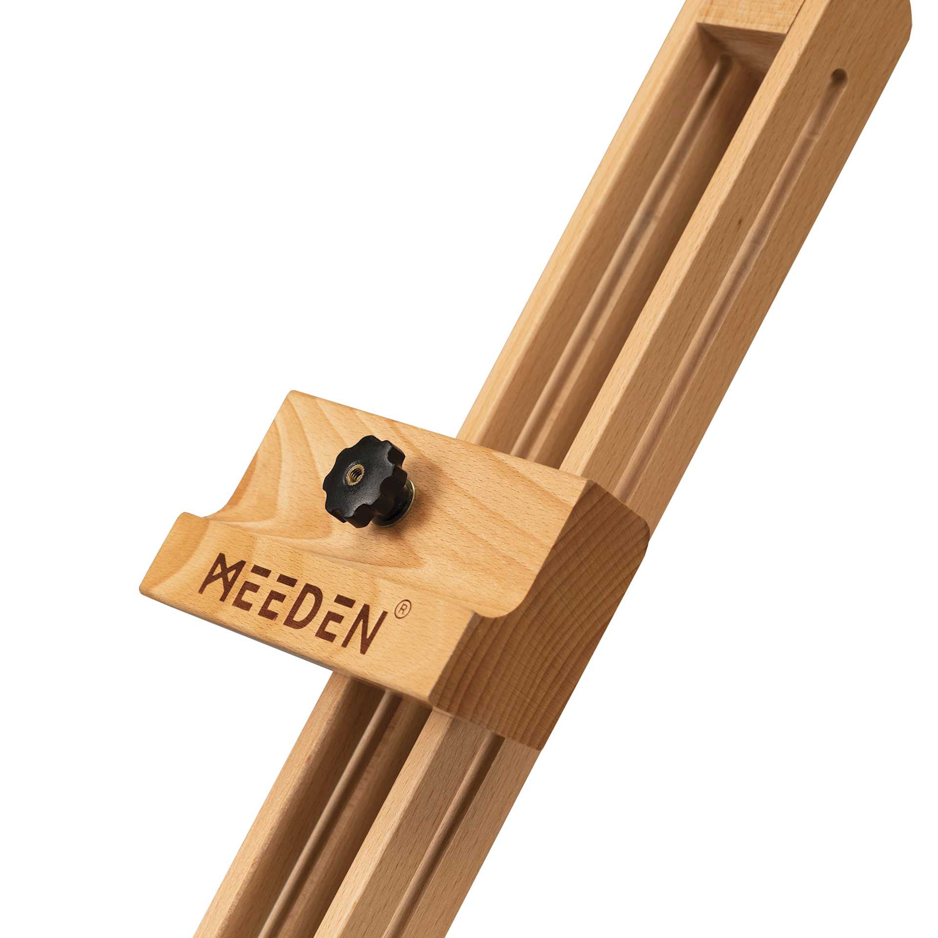 Meeden Tripod Plein Air Easel - 32” W x 35” D, 51" - 76" H - close-up of canvas holder