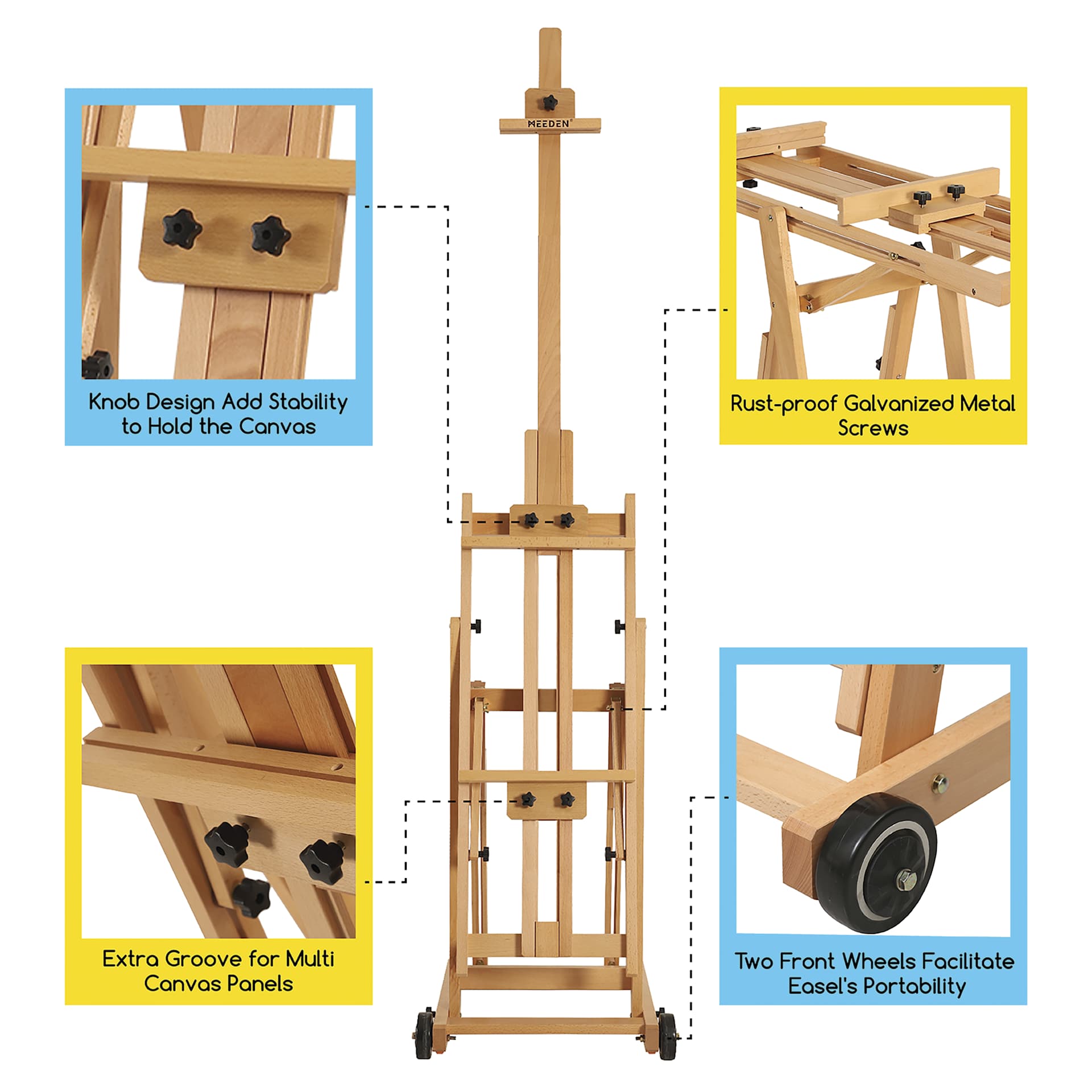 Meeden Versatile H-Frame Easel - features