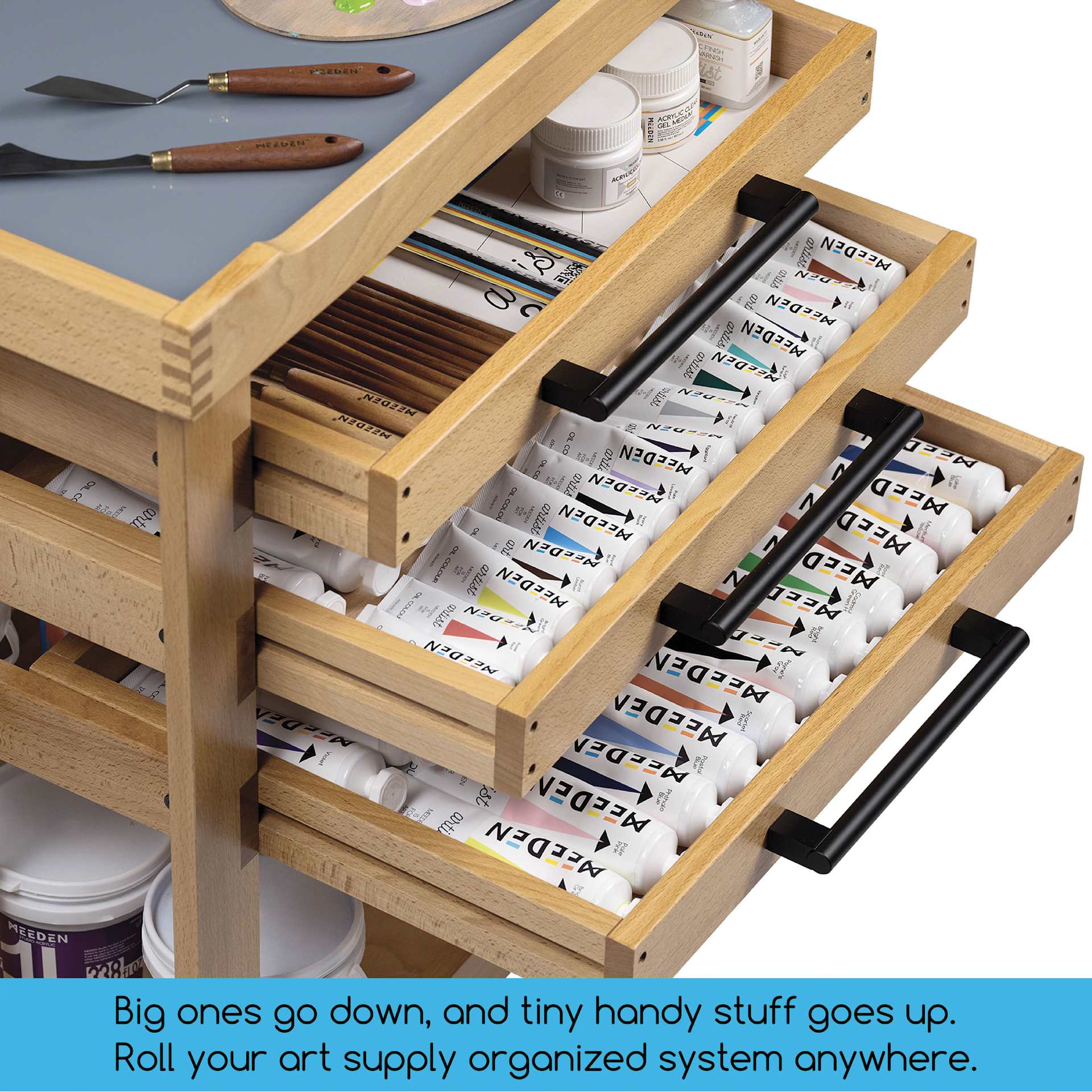 Meeden Deluxe Storage Cart - drawers (materials not included)