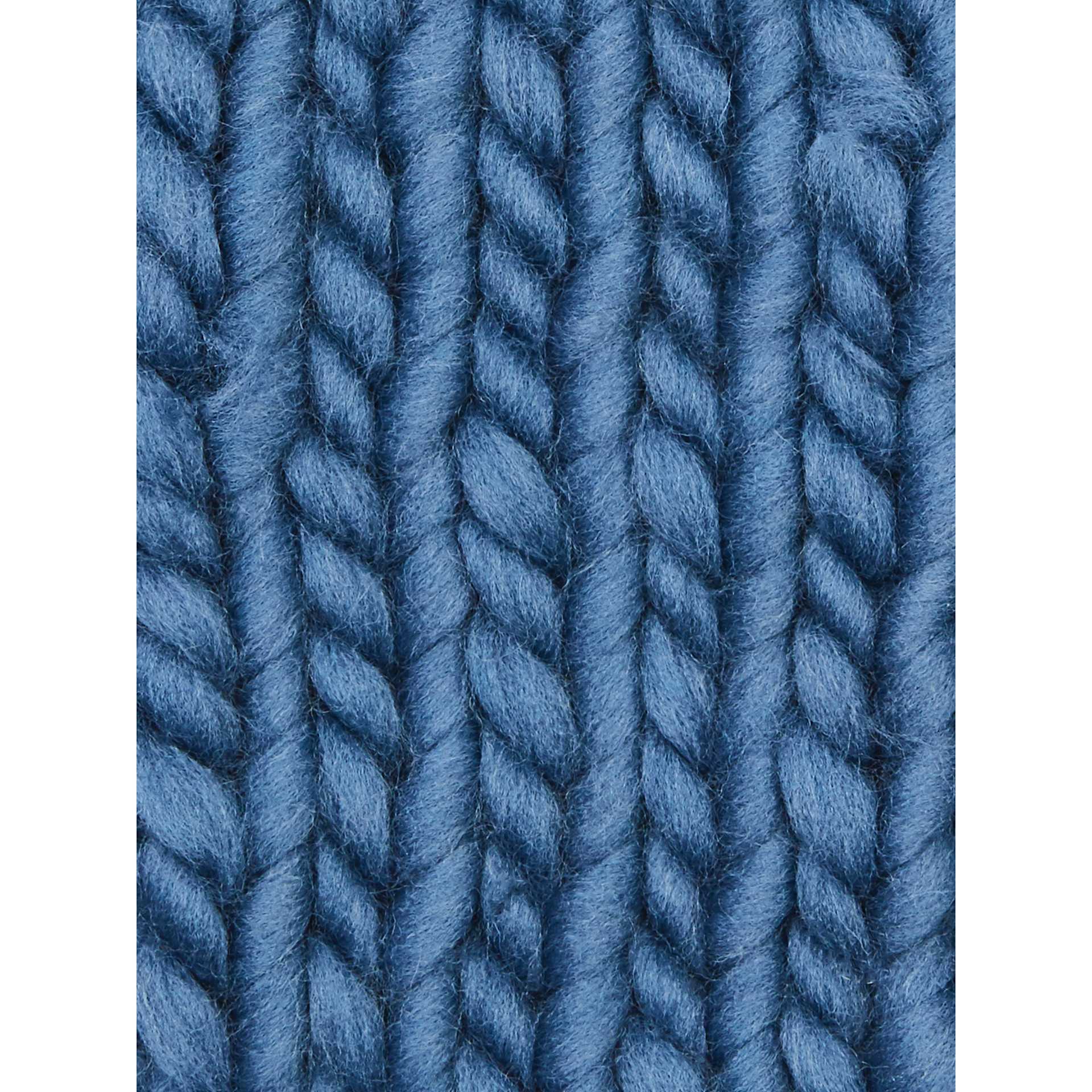 Wool and the Gang Crazy Sexy Wool Yarn - Dusty Denim knitted sample