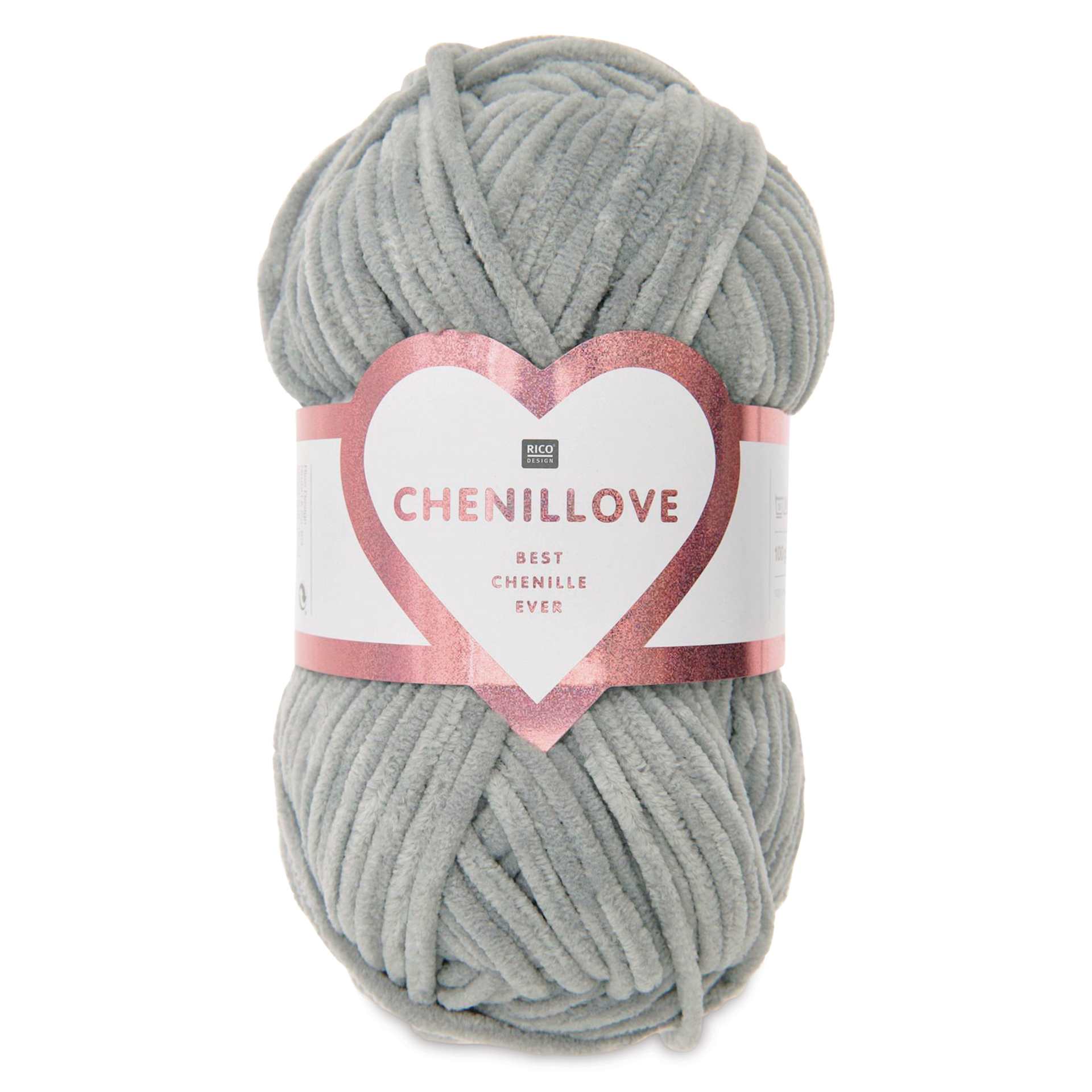 Rico Design Creative Chenillove Yarn - Grey, 120 yds