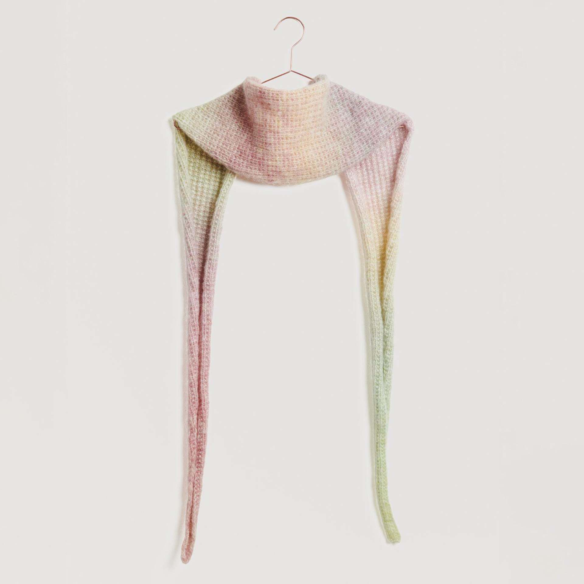 Rico Design Creative Painted Power Yarn - Earthy Pastels, 340 yds showing completed scarf project