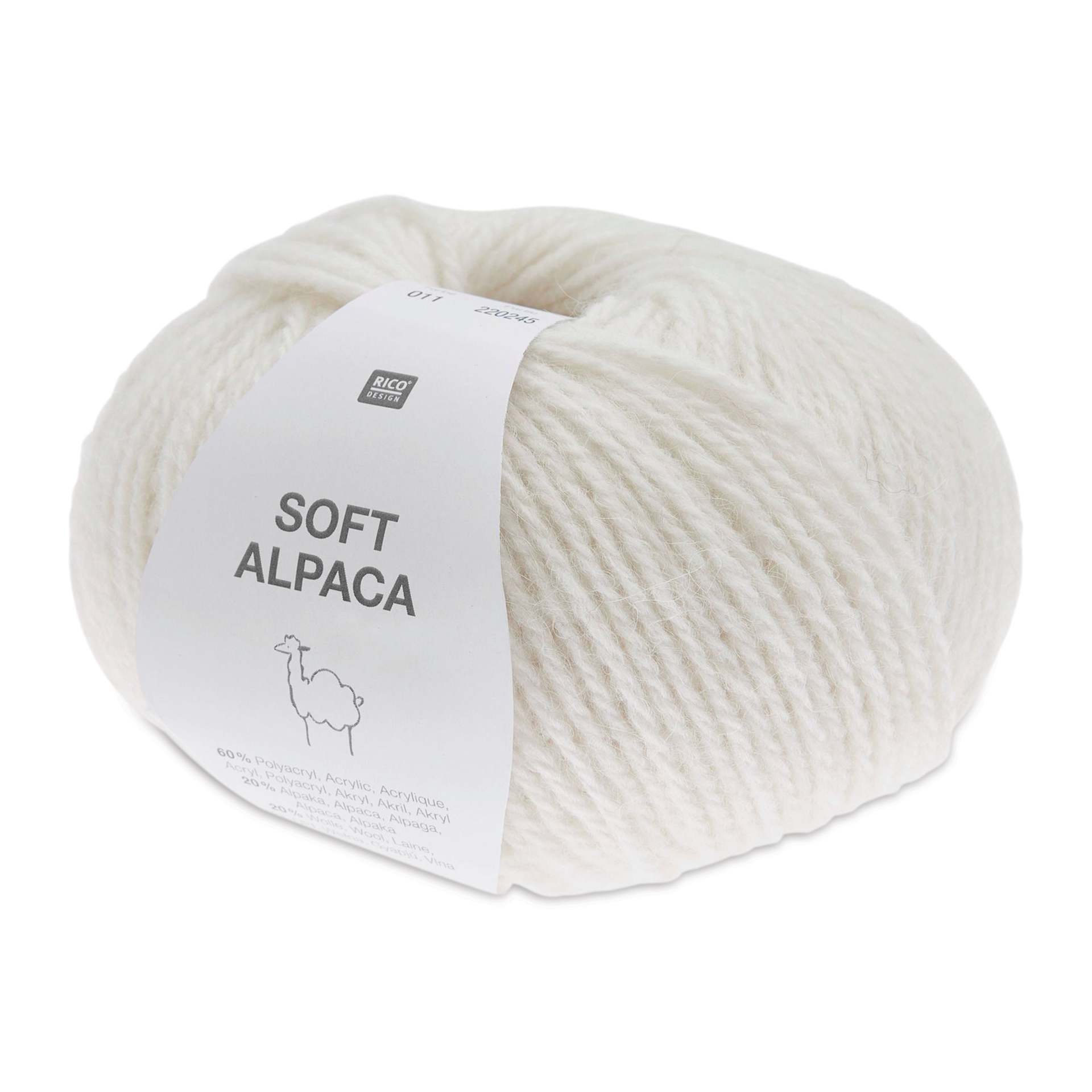 Rico Design Soft Alpaca Yarn - Cream, 137 yds