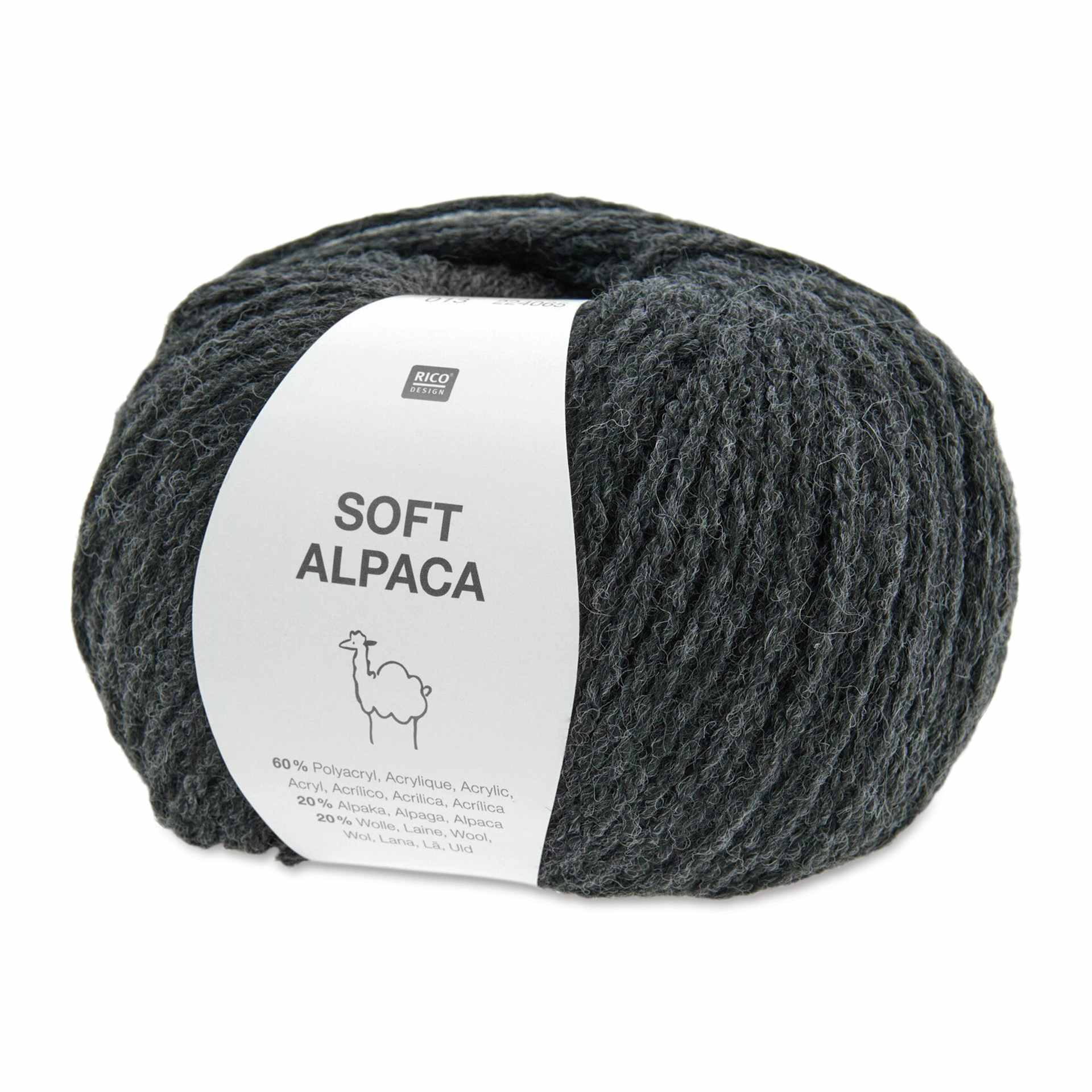 Rico Design Soft Alpaca Yarn - Slate, 137 yds