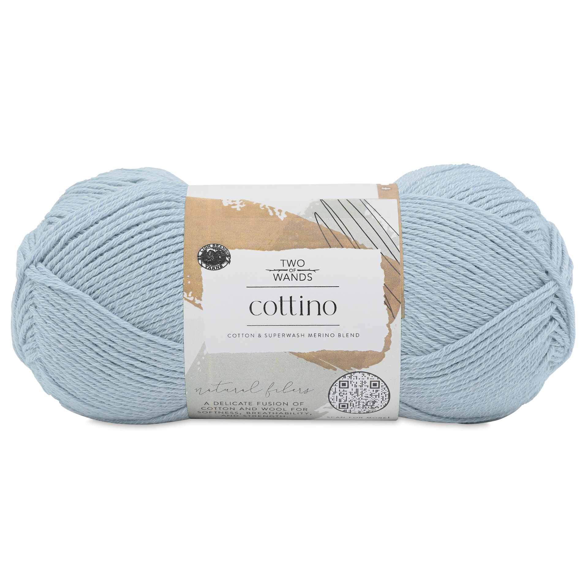 Lion Brand Cottino Yarn - Powder, 3.5 oz