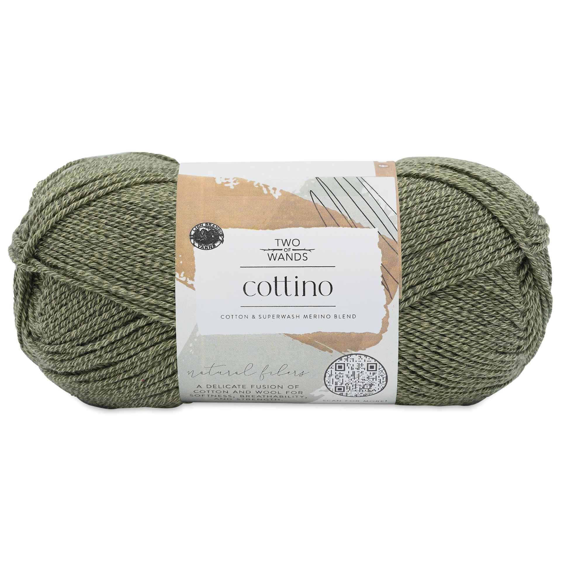 Lion Brand Cottino Yarn - Dill, 3.5 oz