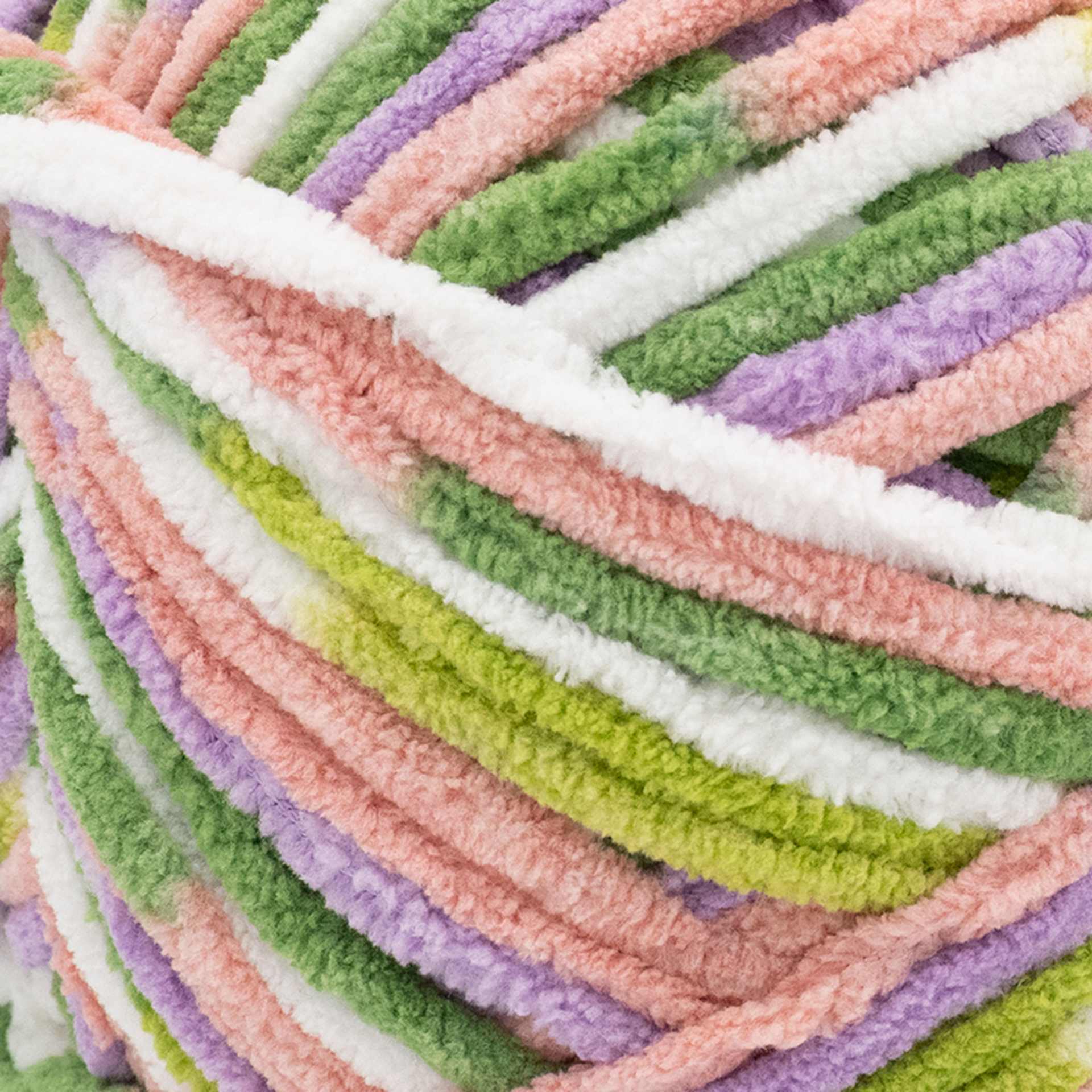 Lion Brand Cover Story Favorite Blanket Yarn - Bloom, 10.5 oz close up to show texture