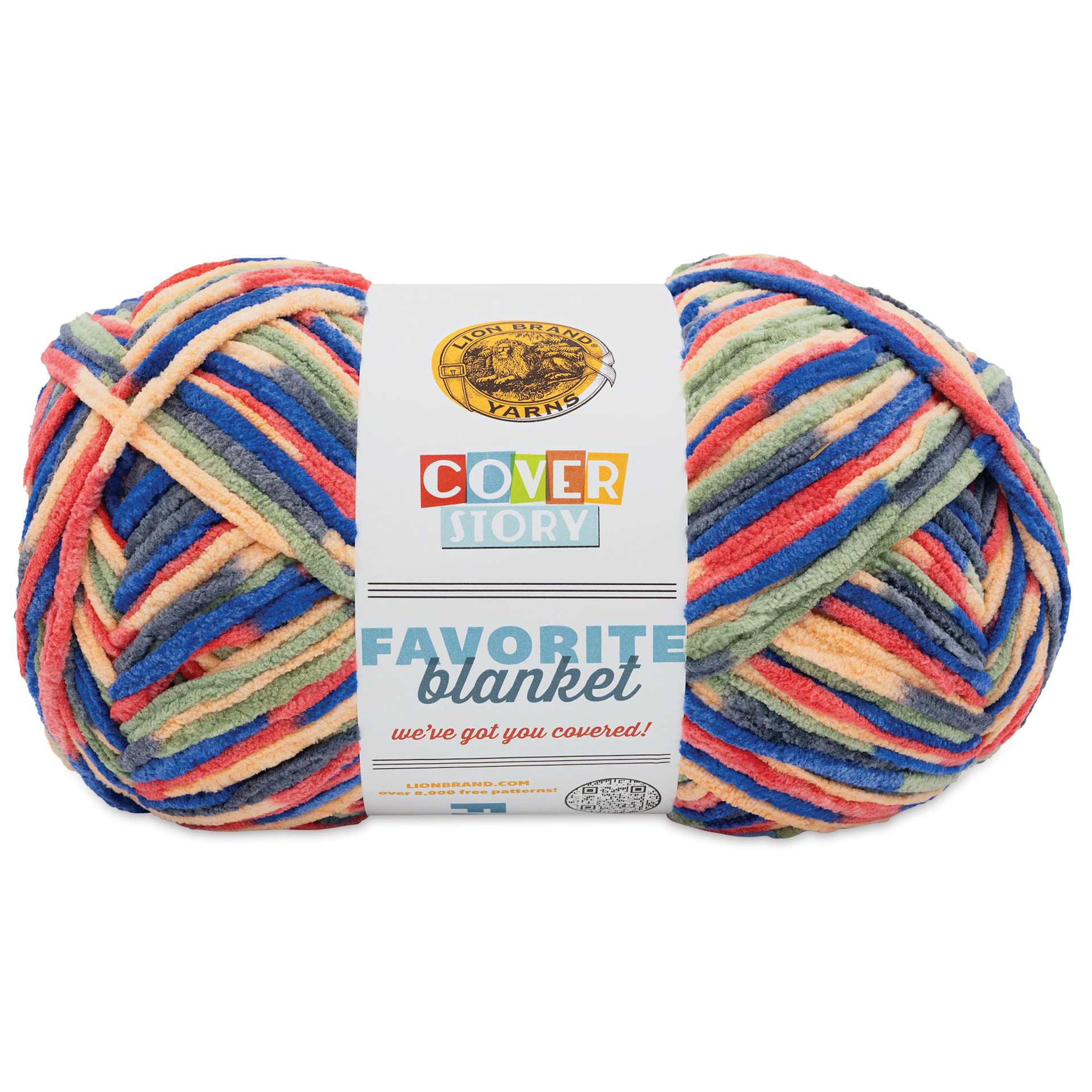 Lion Brand Cover Story Favorite Blanket Yarn - Clown Car, 10.5 oz