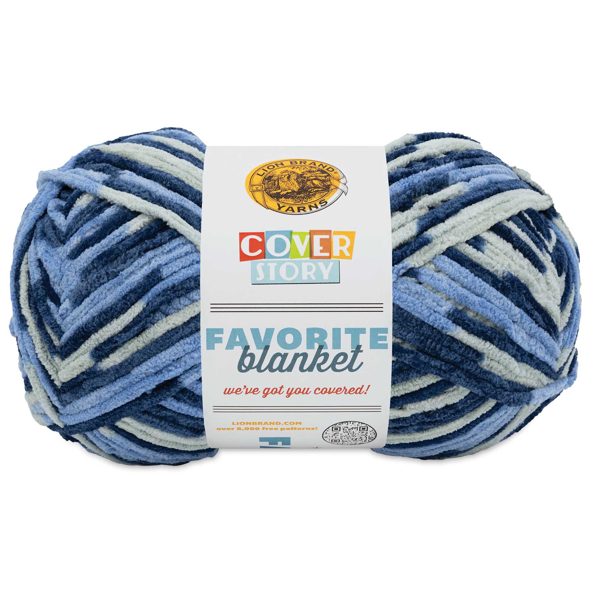 Lion Brand Cover Story Favorite Blanket Yarn - I'm Blue, 10.5 oz