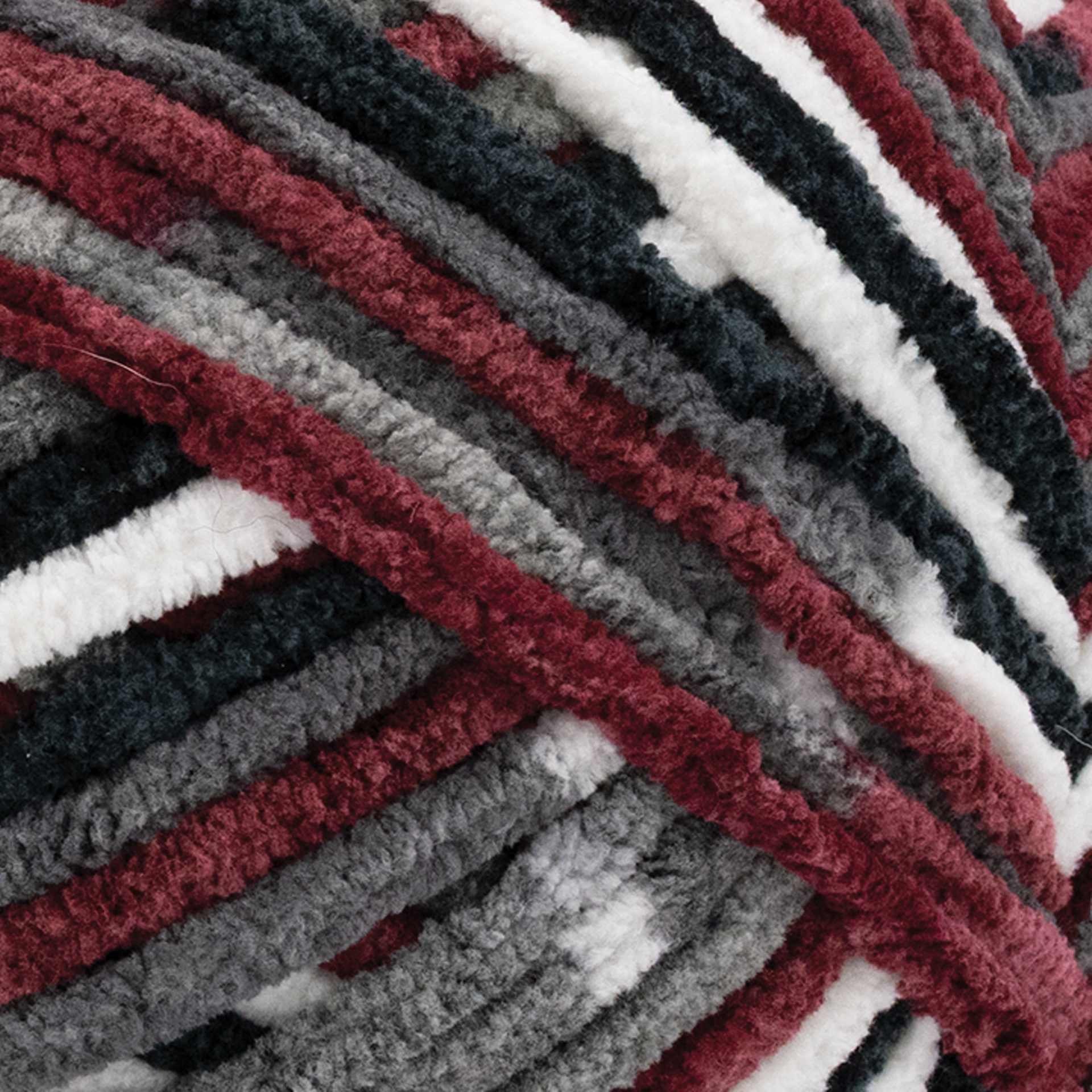 Lion Brand Cover Story Favorite Blanket Yarn - Potion, 10.5 oz close up to show texture