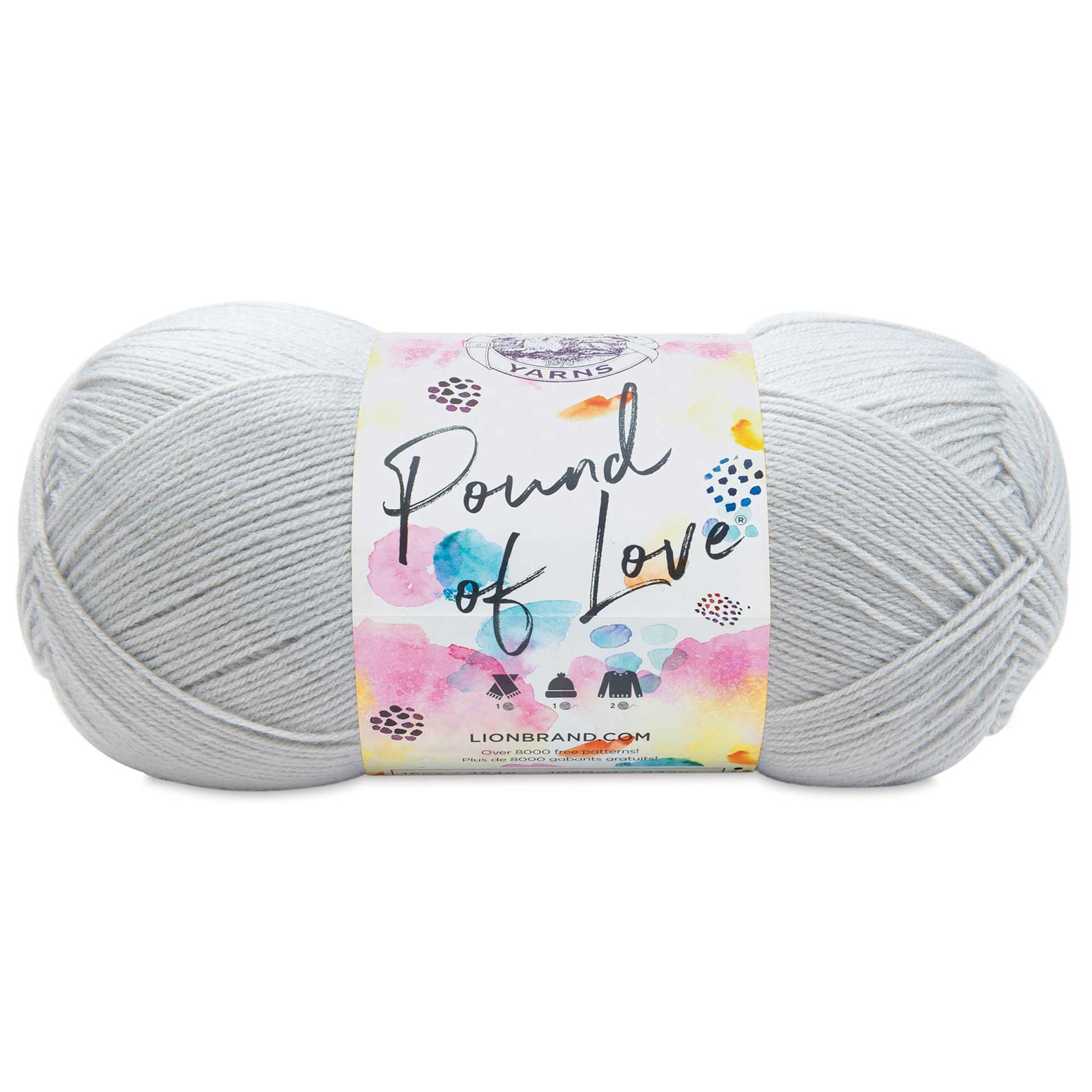 Lion Brand Pound of Love Yarn - Elephant Grey, 16 oz