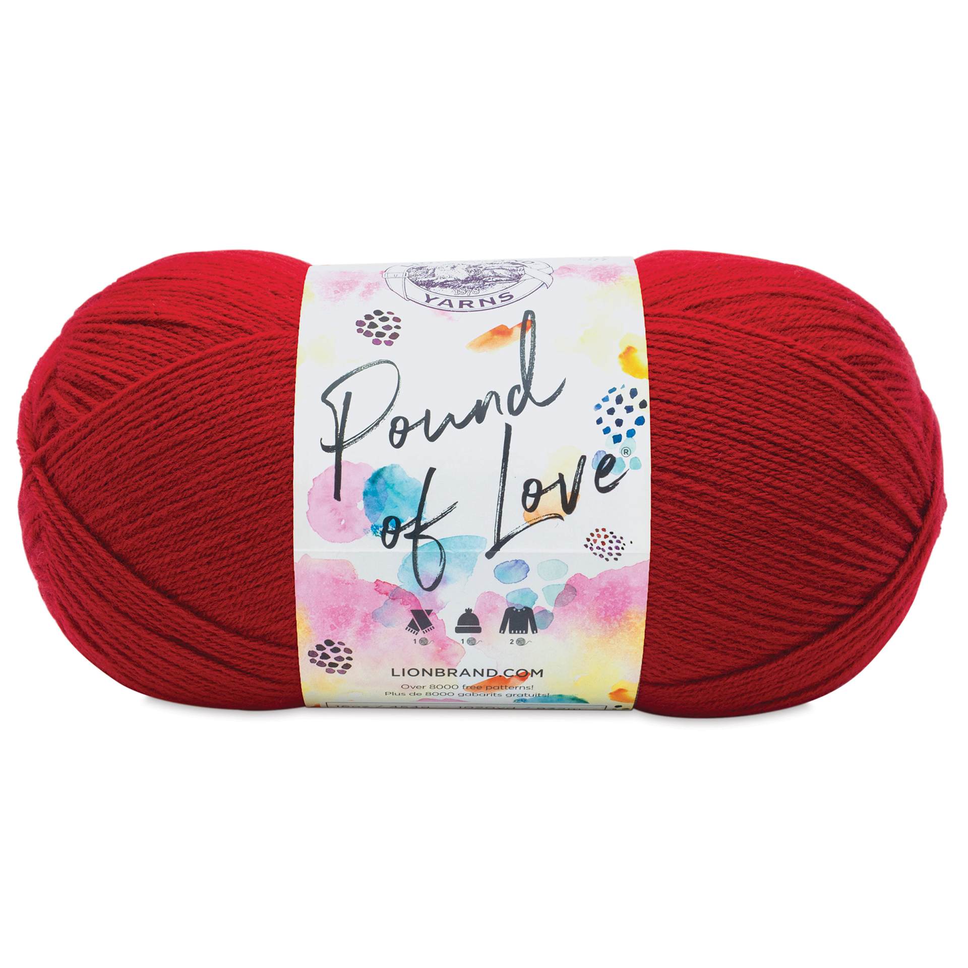 Lion Brand Pound of Love Yarn - Cherry, 16 oz