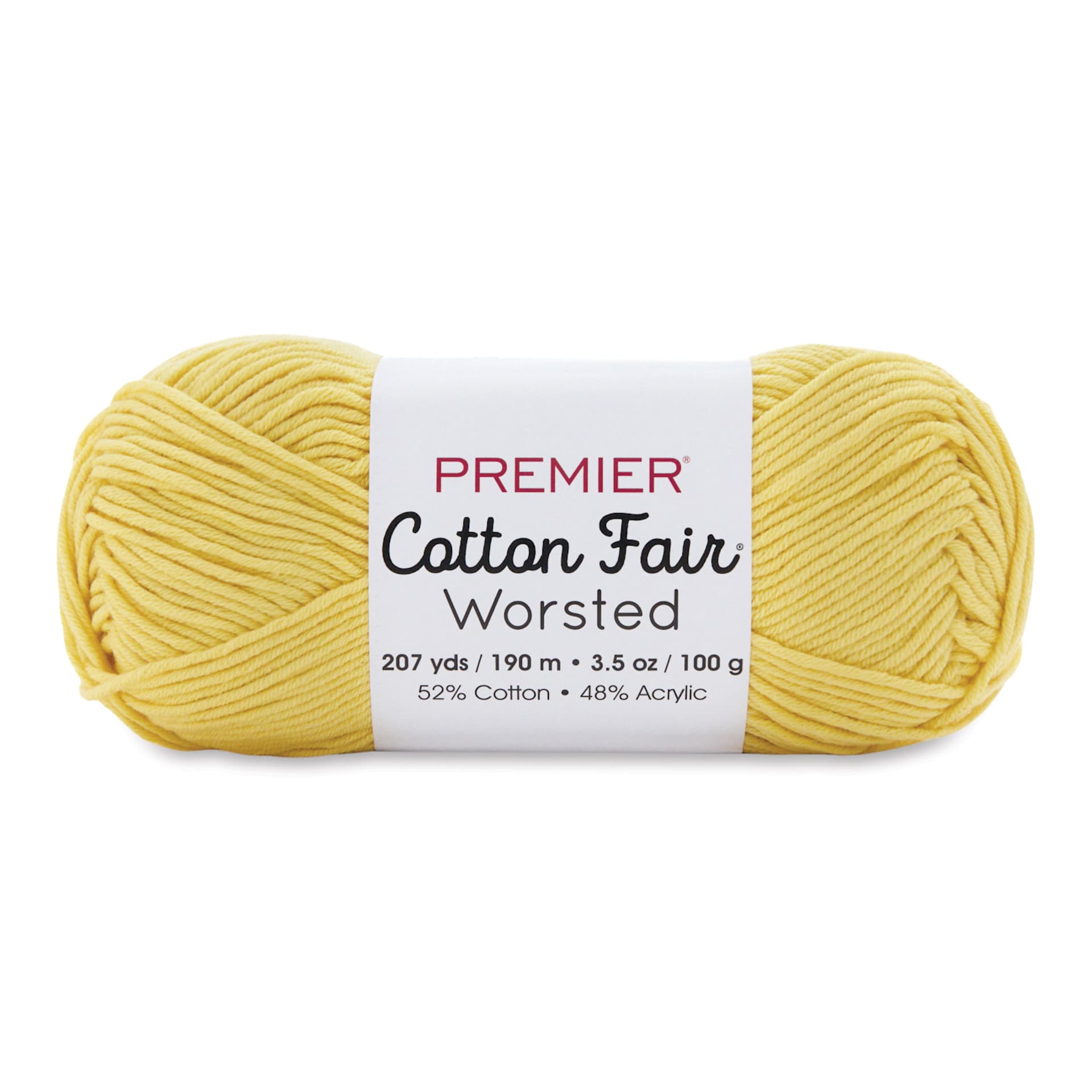 Premier Yarn Cotton Fair Worsted Yarn - Lemon Drops, 207 yds