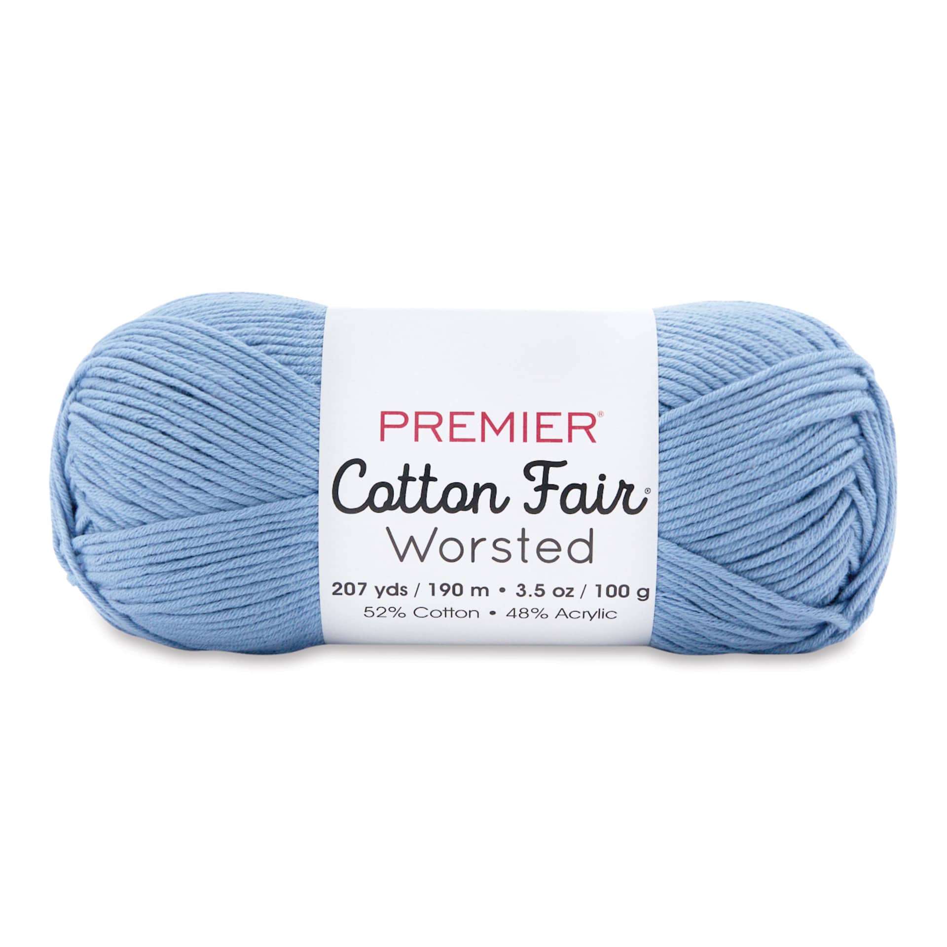 Premier Yarn Cotton Fair Worsted Yarn - Chambray, 207 yds