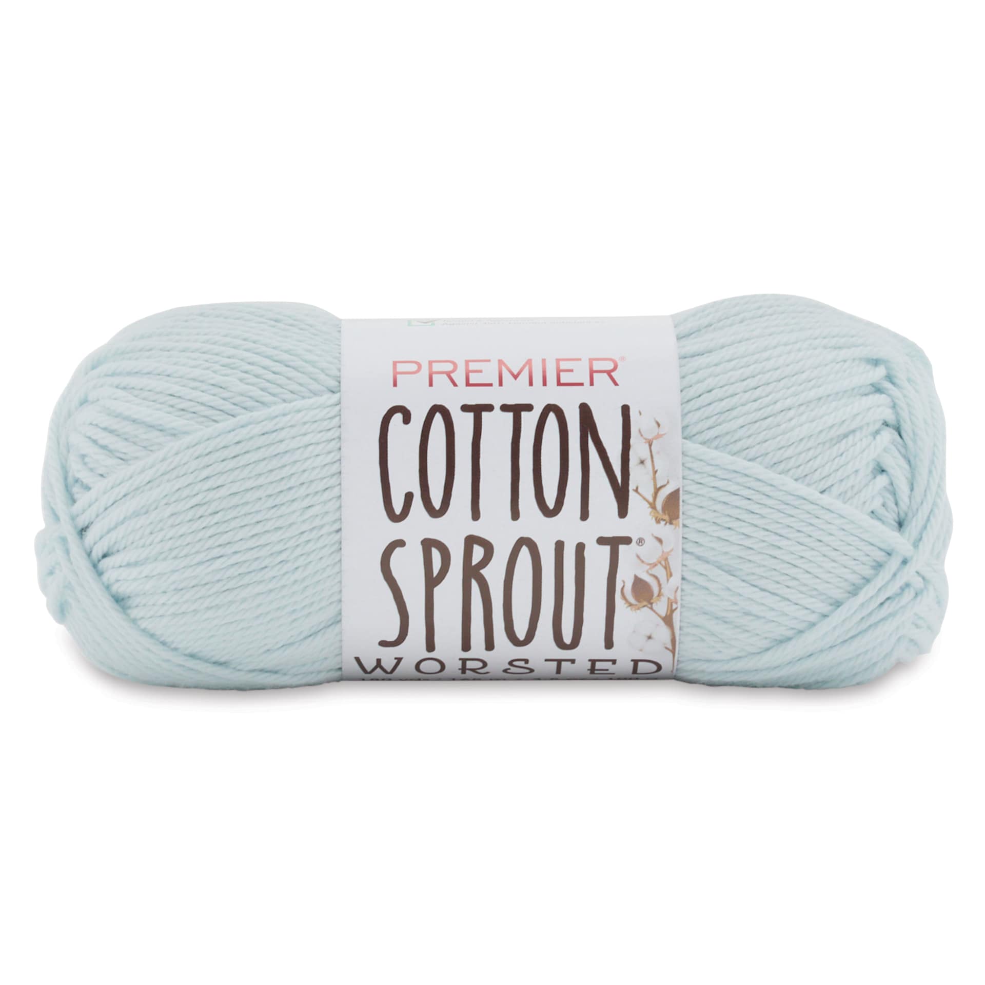 Premier Yarn Cotton Sprout Worsted Yarn - Glacier, 180 yds