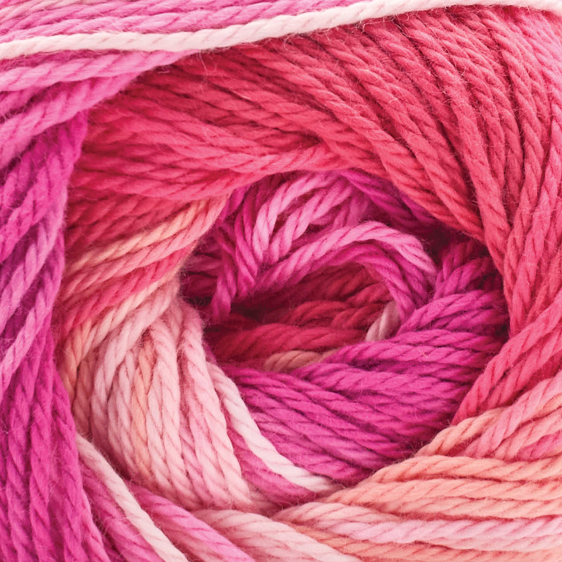 Premier Yarn Hipster Cotton Yarn - Roses, 229 yds close up to show texture