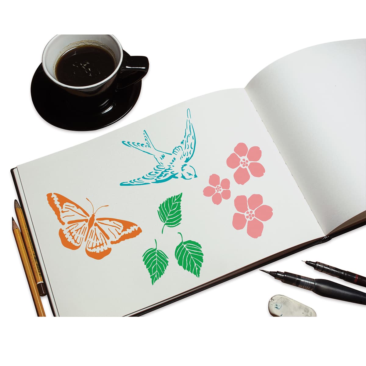 Stencil1 Multipack Stencil - Spring, Set of 4, 8-1/2" W x 11" L (Sample Artwork)