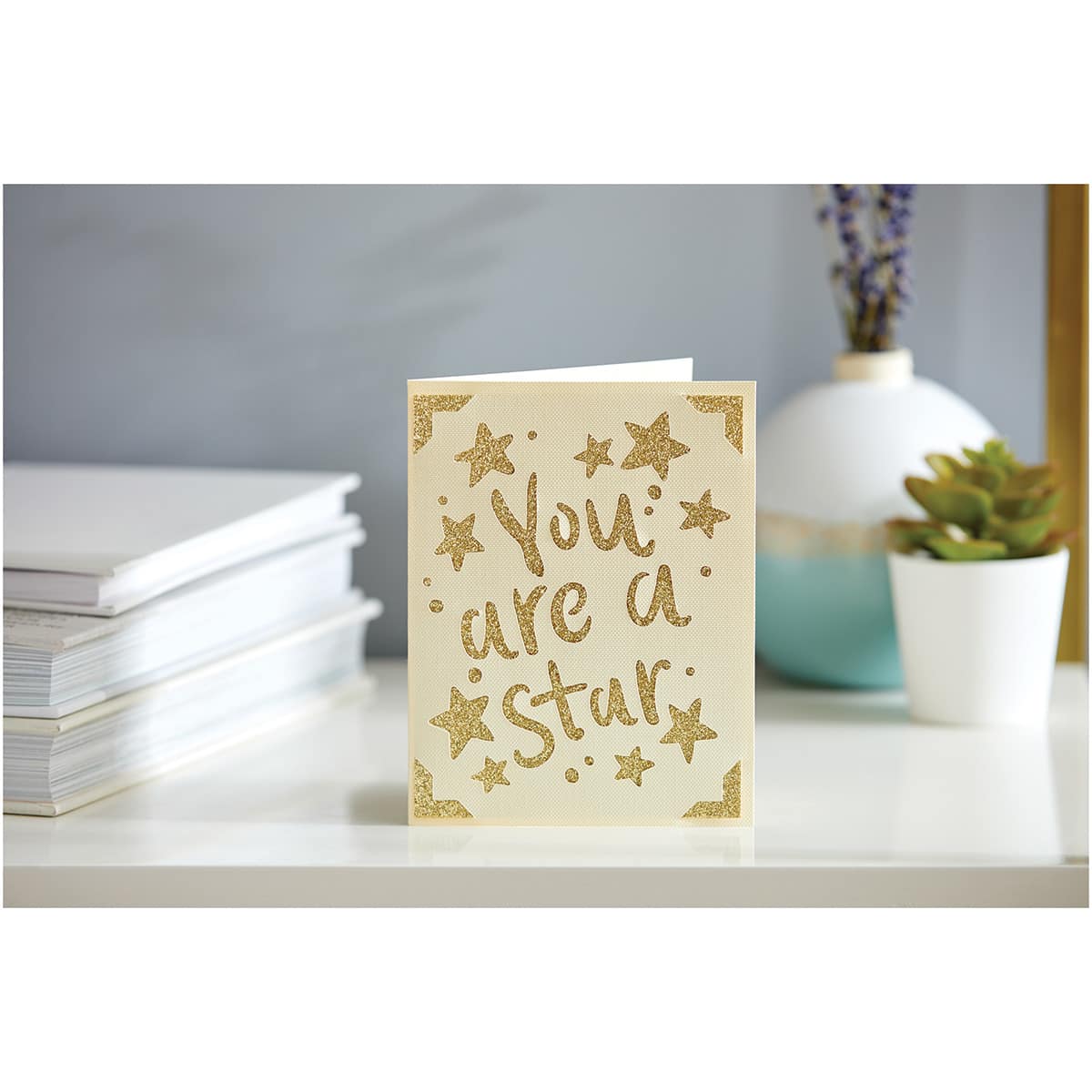 Cricut Joy Cards, Inserts, and Envelopes - Glitz and Glam, Package of 10 (You Are A Star Card)
