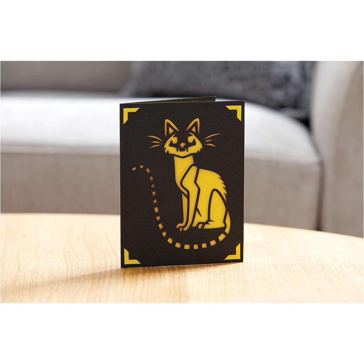 Cricut Joy Cards, Inserts, and Envelopes - Night Bright, Package of 12 (Cat Card)