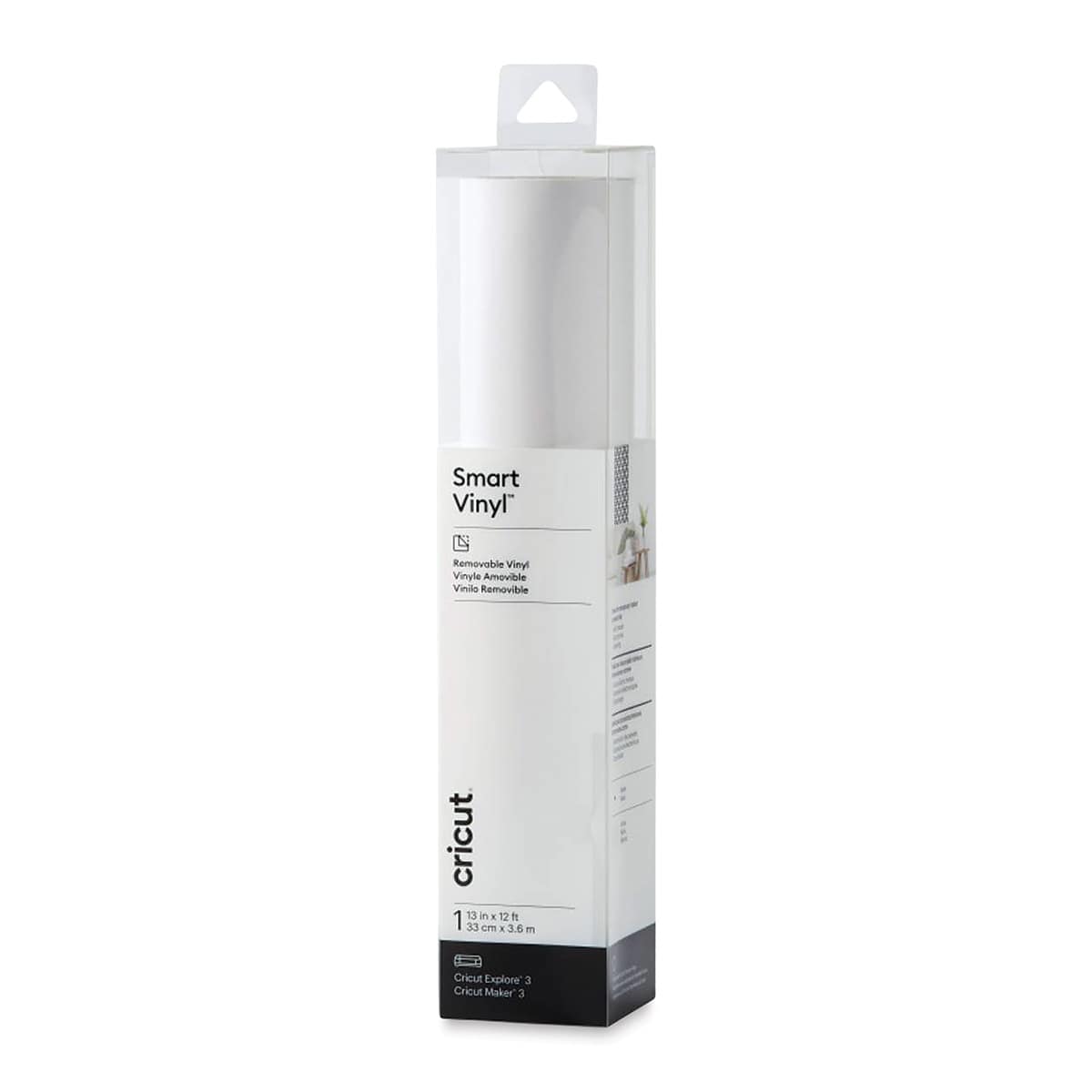 Cricut Removable Smart Vinyl - White, 13" x 12 ft, Roll (In packaging)