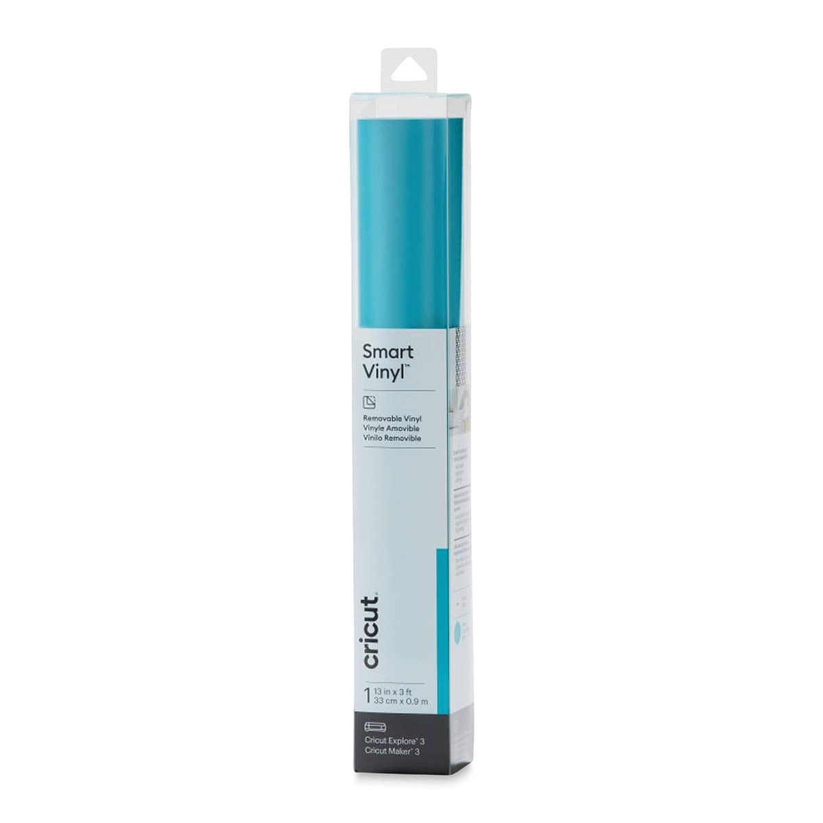 Cricut Removable Smart Vinyl - Aqua, 13" x 3 ft, Roll (In packaging)