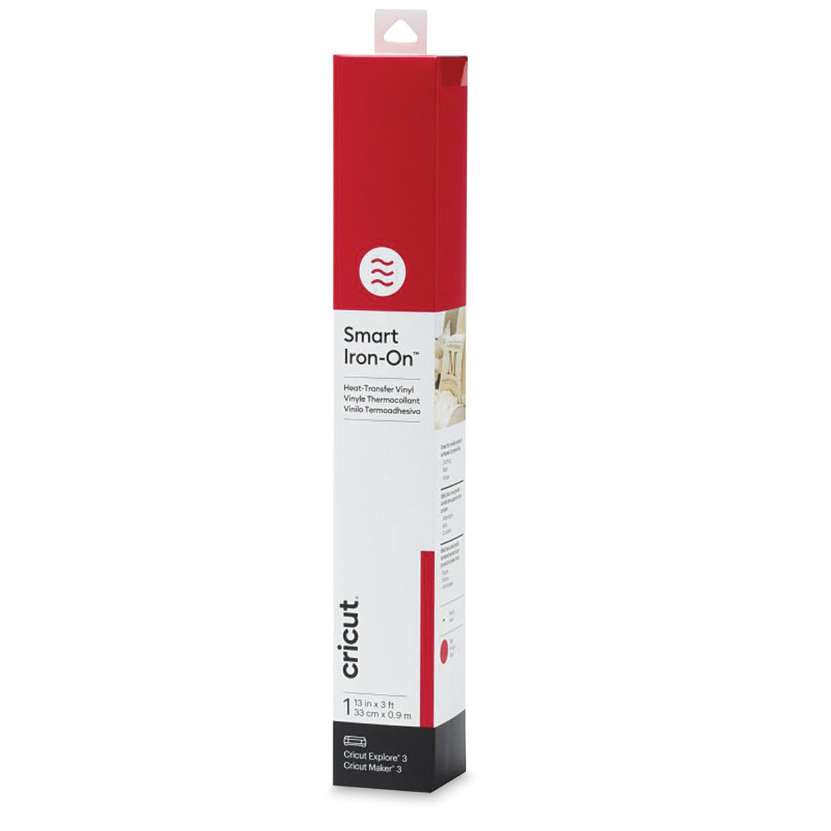 Cricut Smart Iron-On Heat Transfer Vinyl - Red, 13" x 3 ft, Roll (In packaging)