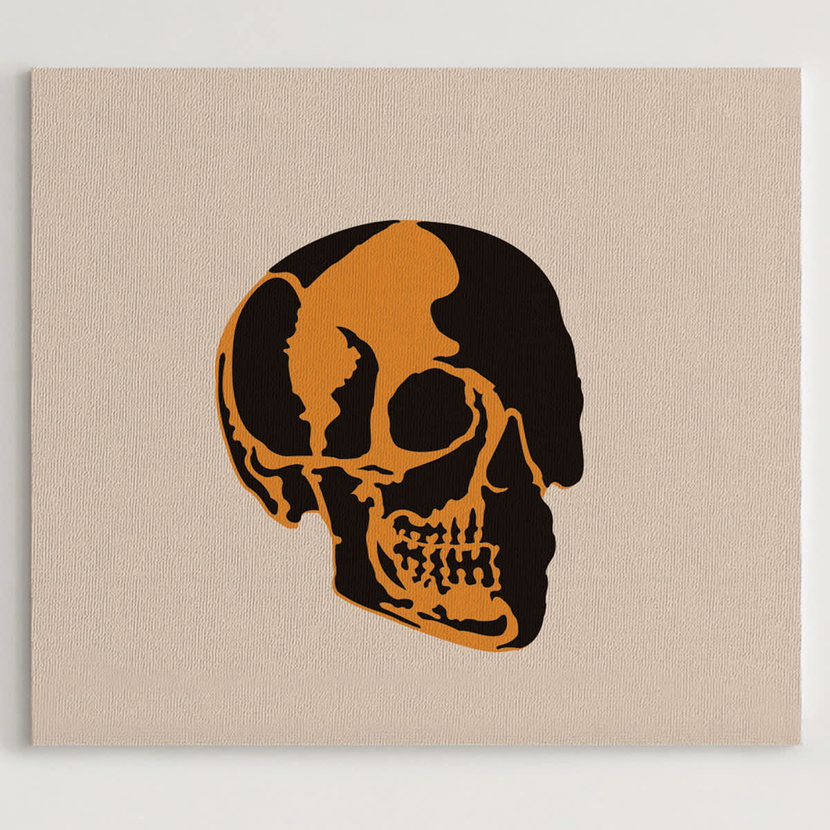 Stencil1 Multi-Layer Stencil, Skull Profile Art