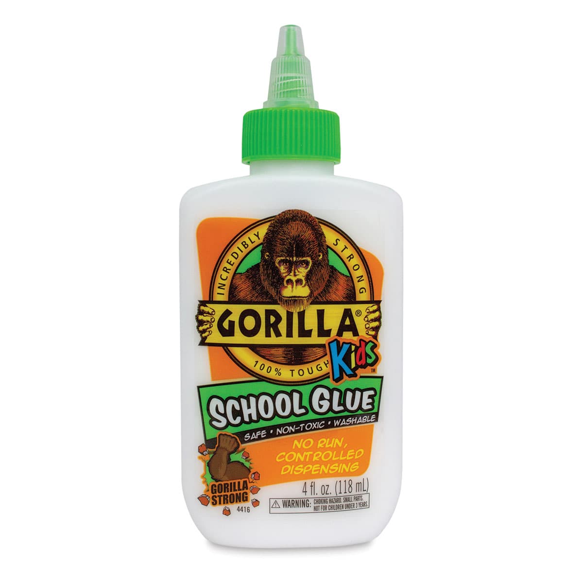 Gorilla Kids School Glue - front of 4 oz bottle shown