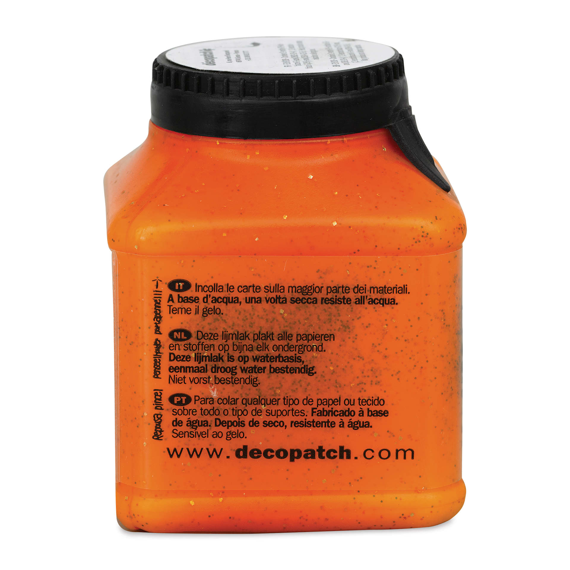 DecoPatch Paperpatch Varnish Glue - Sparkling, 150 ml (Back of jar)
