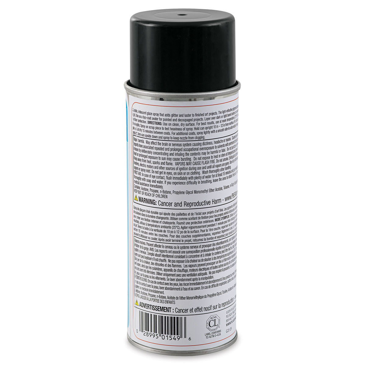 Mod Podge Iridescent Acrylic Sealer - Iridescent, Gloss, 8 oz (Back of sealer)
