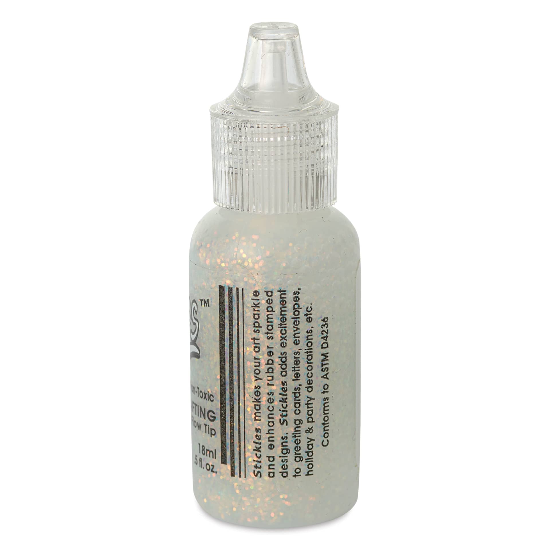 Ranger Stickles Glitter Glue - Icicle, 1/2 oz - back