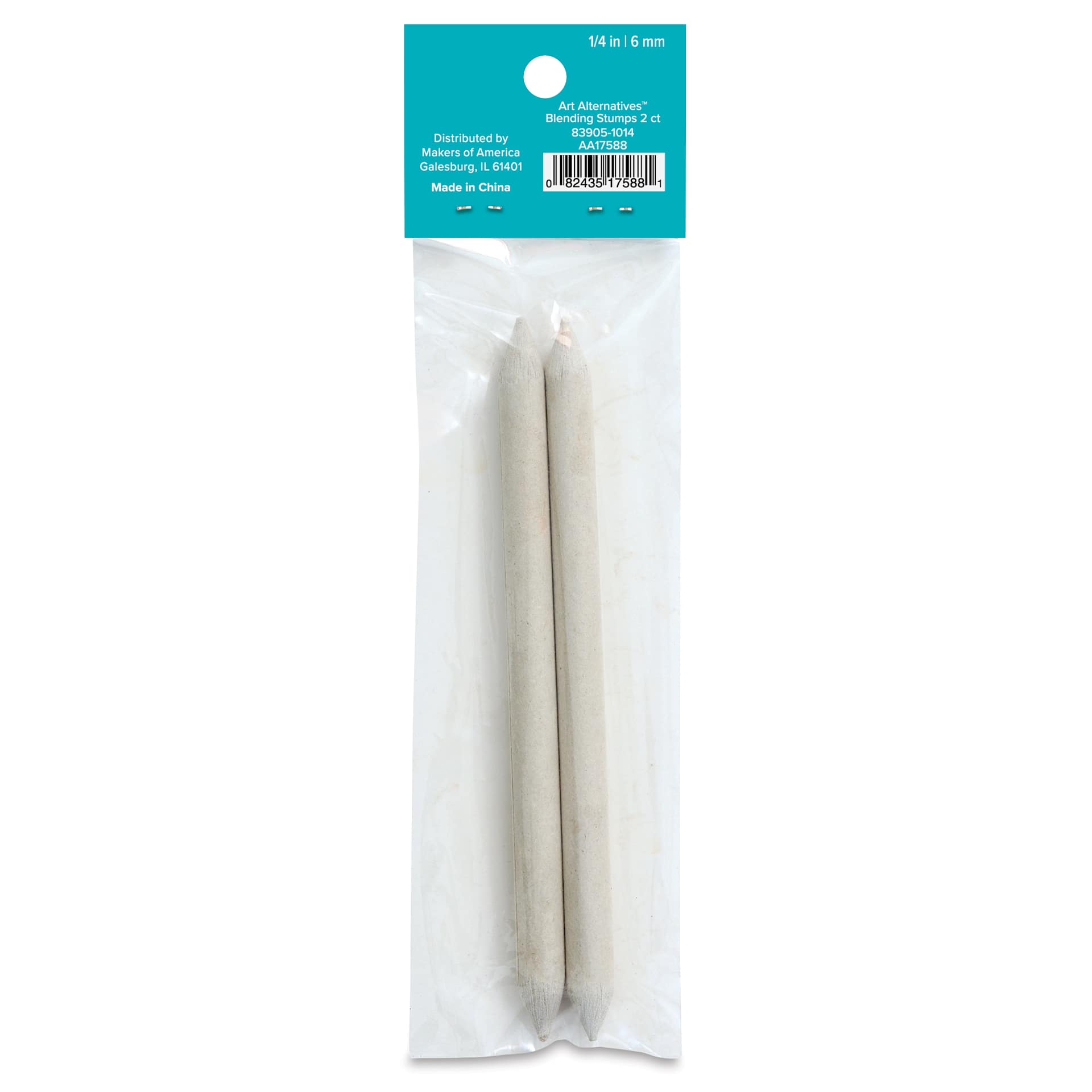 Art Alternatives Blending Stumps - 1/4", Pkg of 2, back of packaging