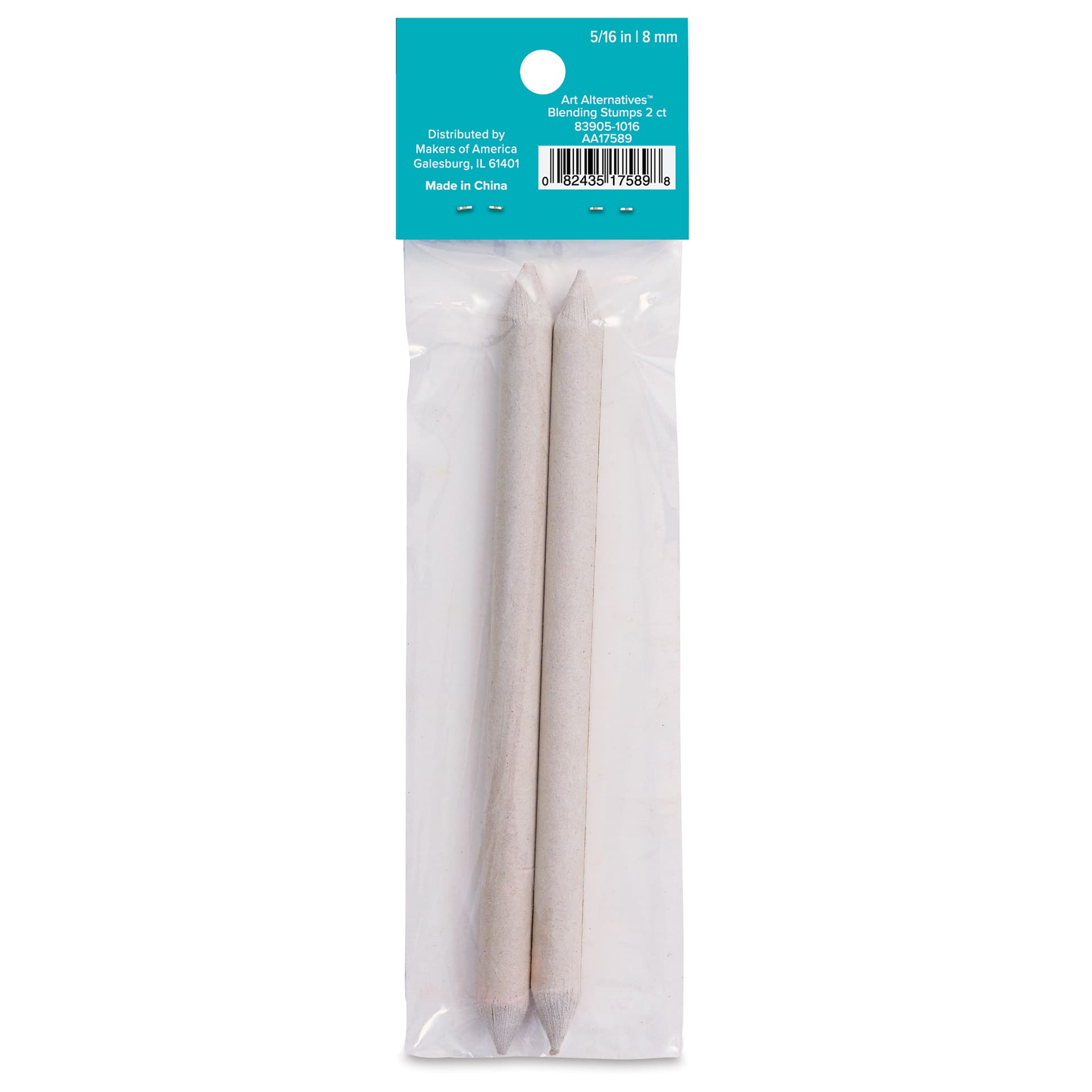 Art Alternatives Blending Stumps - 5/16", Pkg of 2, back of packaging