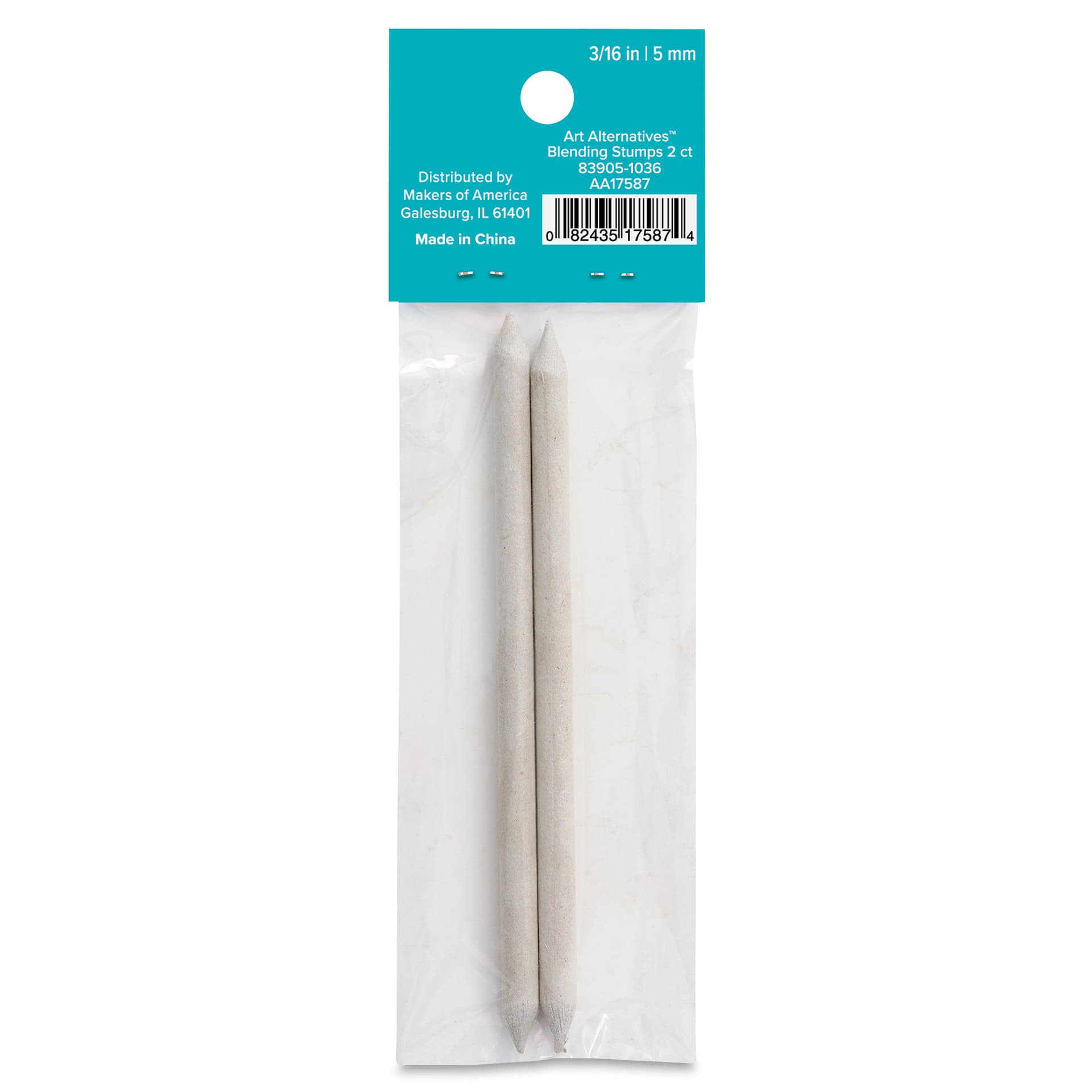 Art Alternatives Blending Stumps - 3/16", Pkg of 2, back of packaging