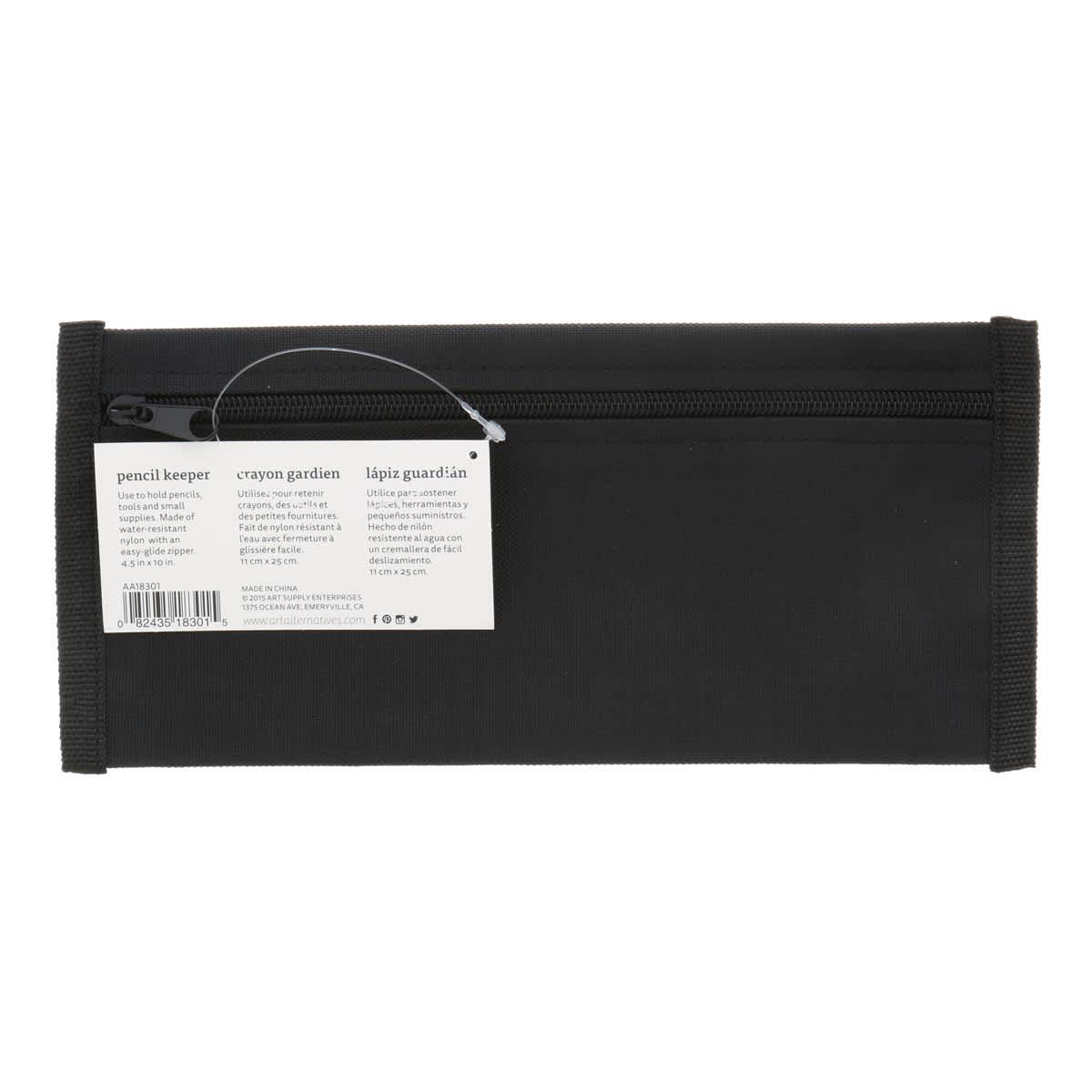 Pencil Keeper Black Nylon 4.5" X 10"