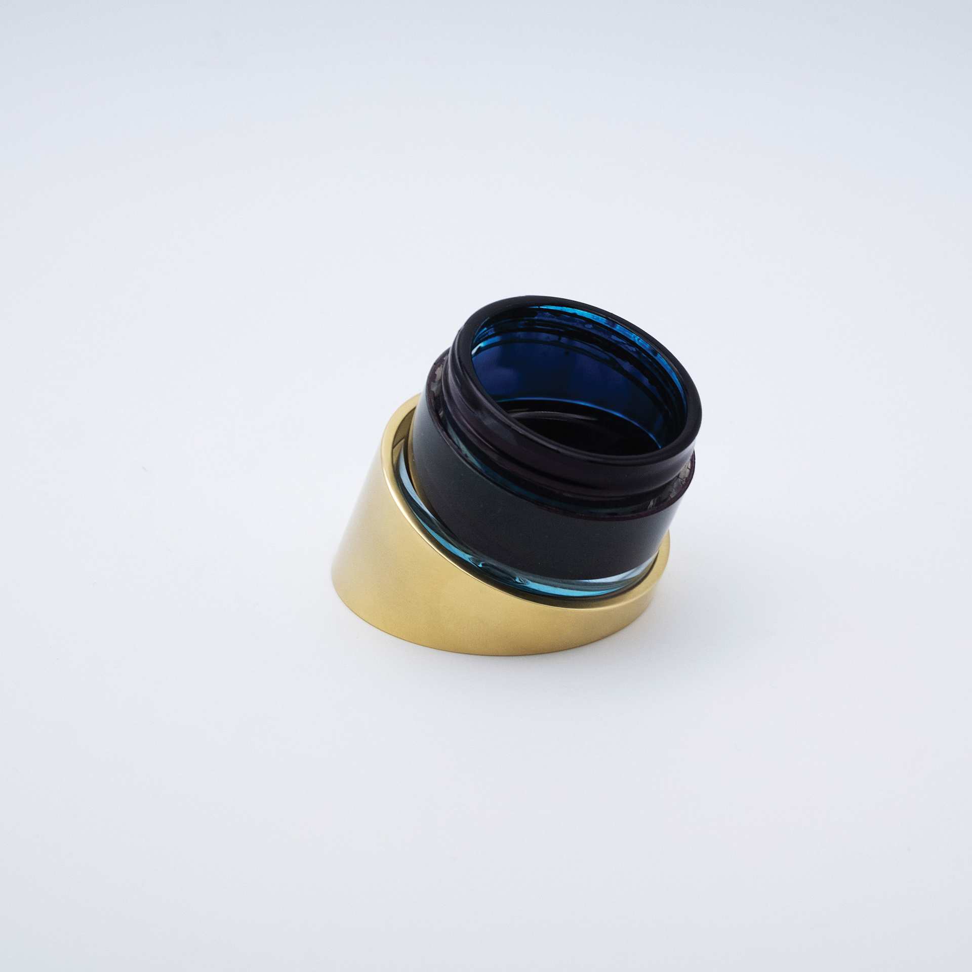 Tom's Studio Tilt Ink Pot Holder, filled with blue ink
